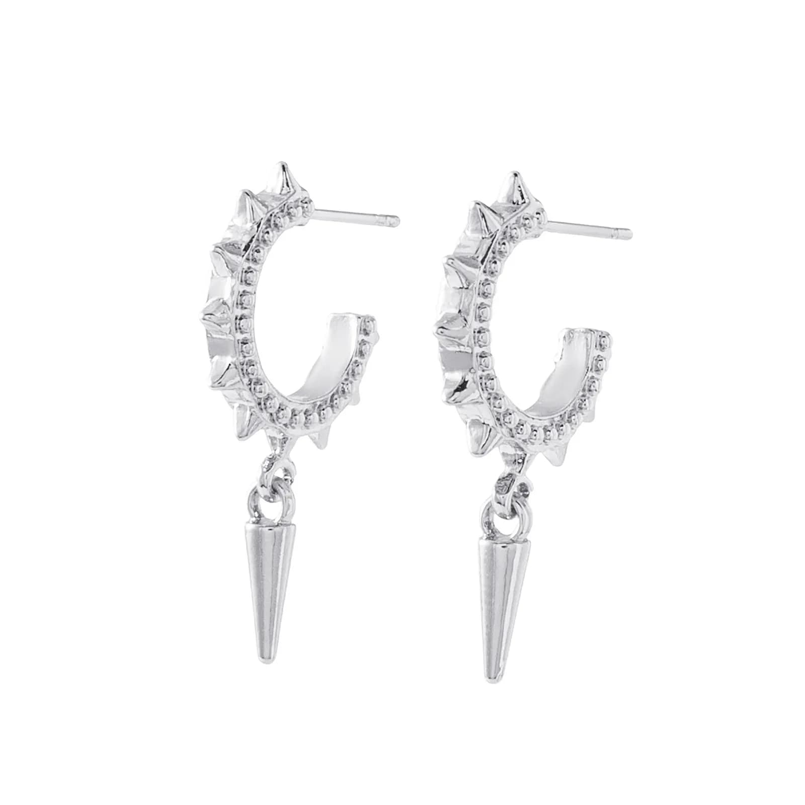 Silverfärgade örhängen hoops, piggar & hängande pigg - 3cm 2