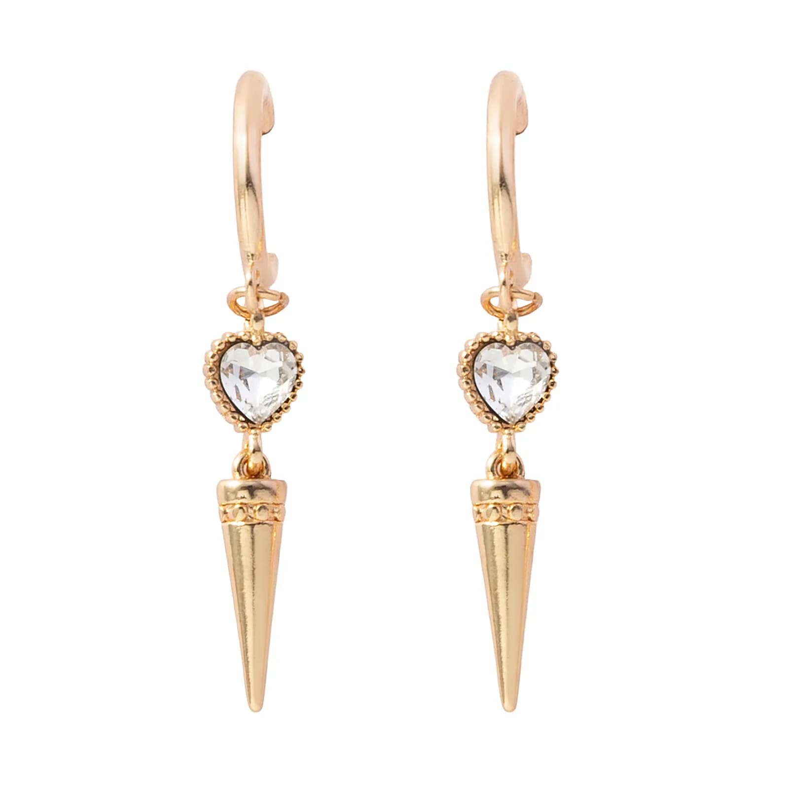 Guldfärgade örhängen hoops, glassten & pigg - 0,5x4cm 2