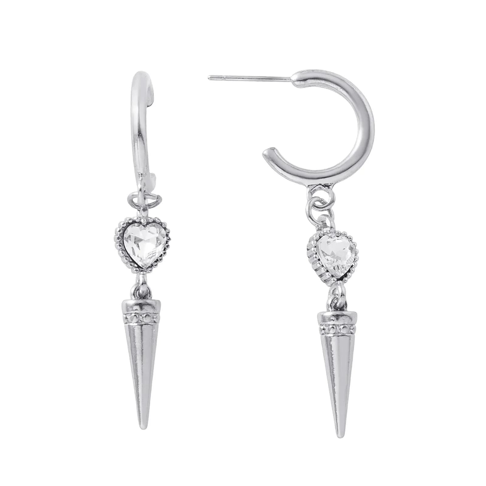Silverfärgade örhängen hoops, glassten & pigg - 0,5x4cm