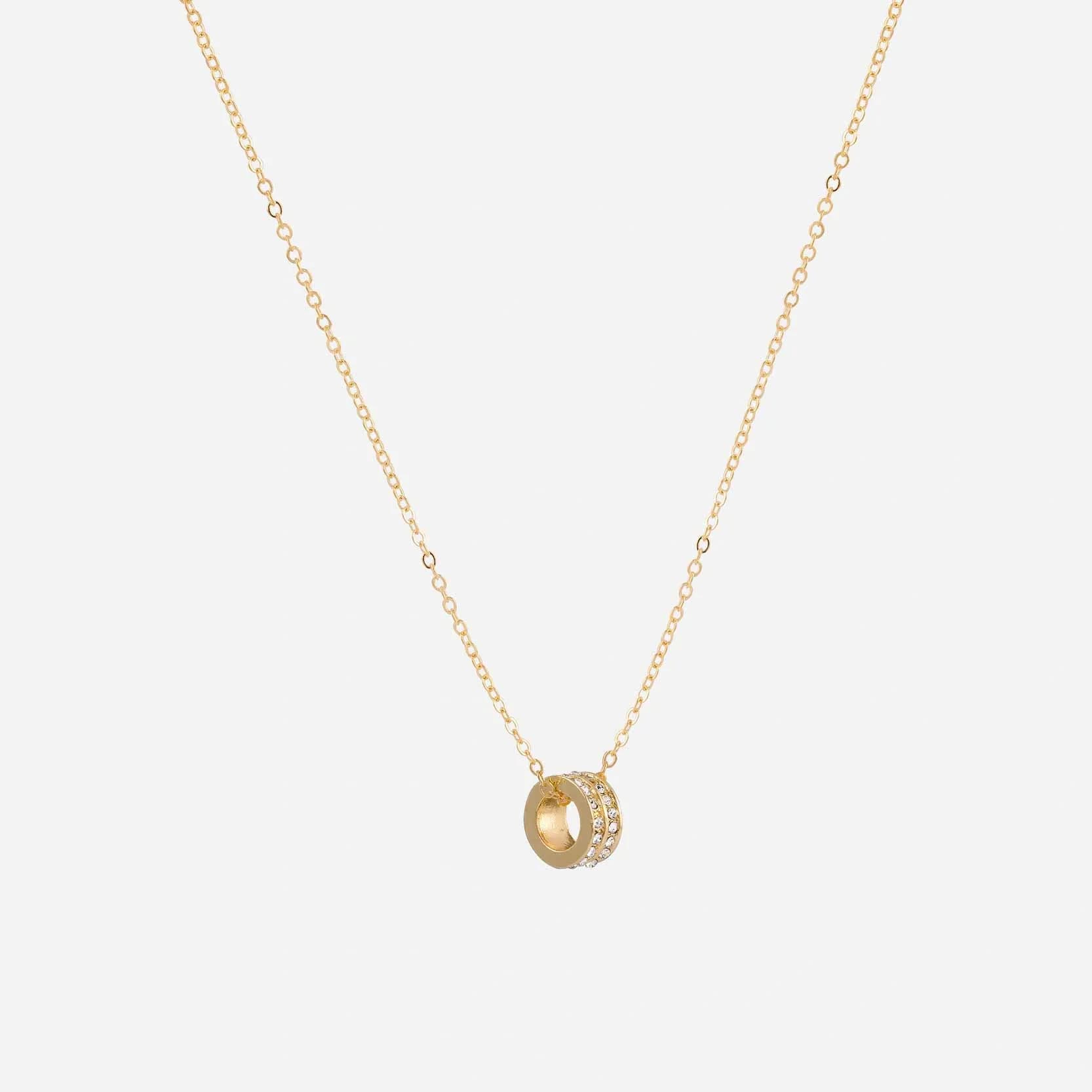 Halsband med ring Guld Montini