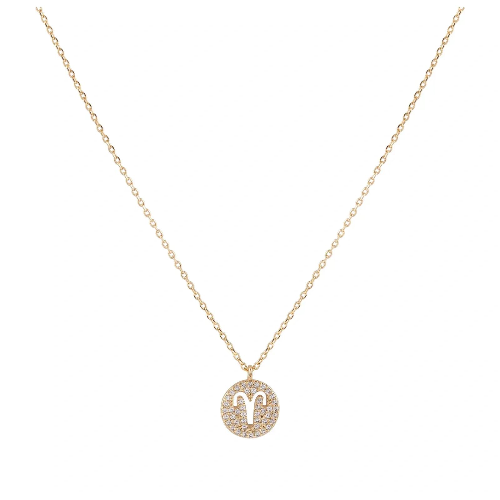 Guldfärgat halsband stjärntecken symbol - Väduren