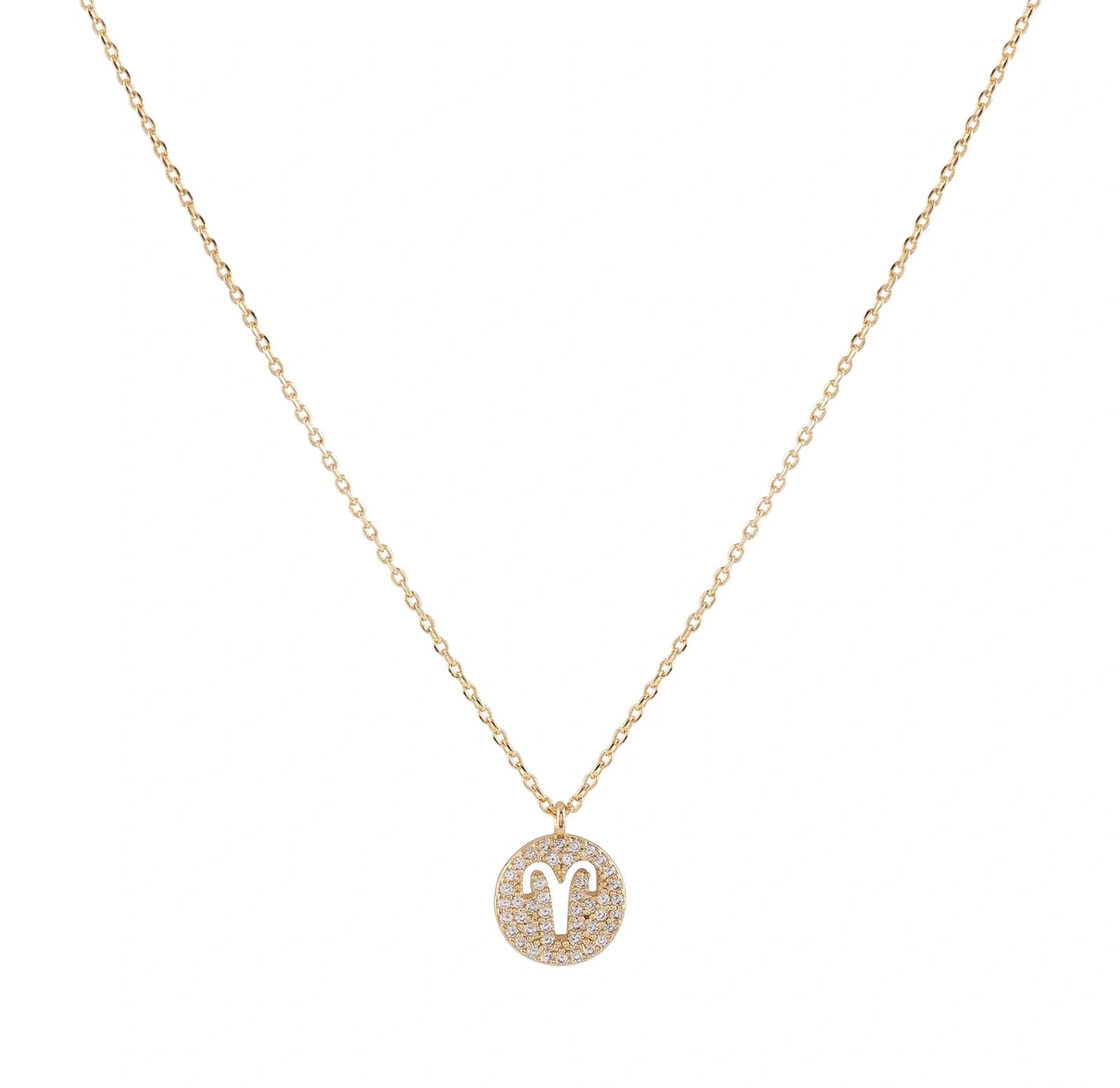 Guldfärgat halsband stjärntecken symbol - Väduren