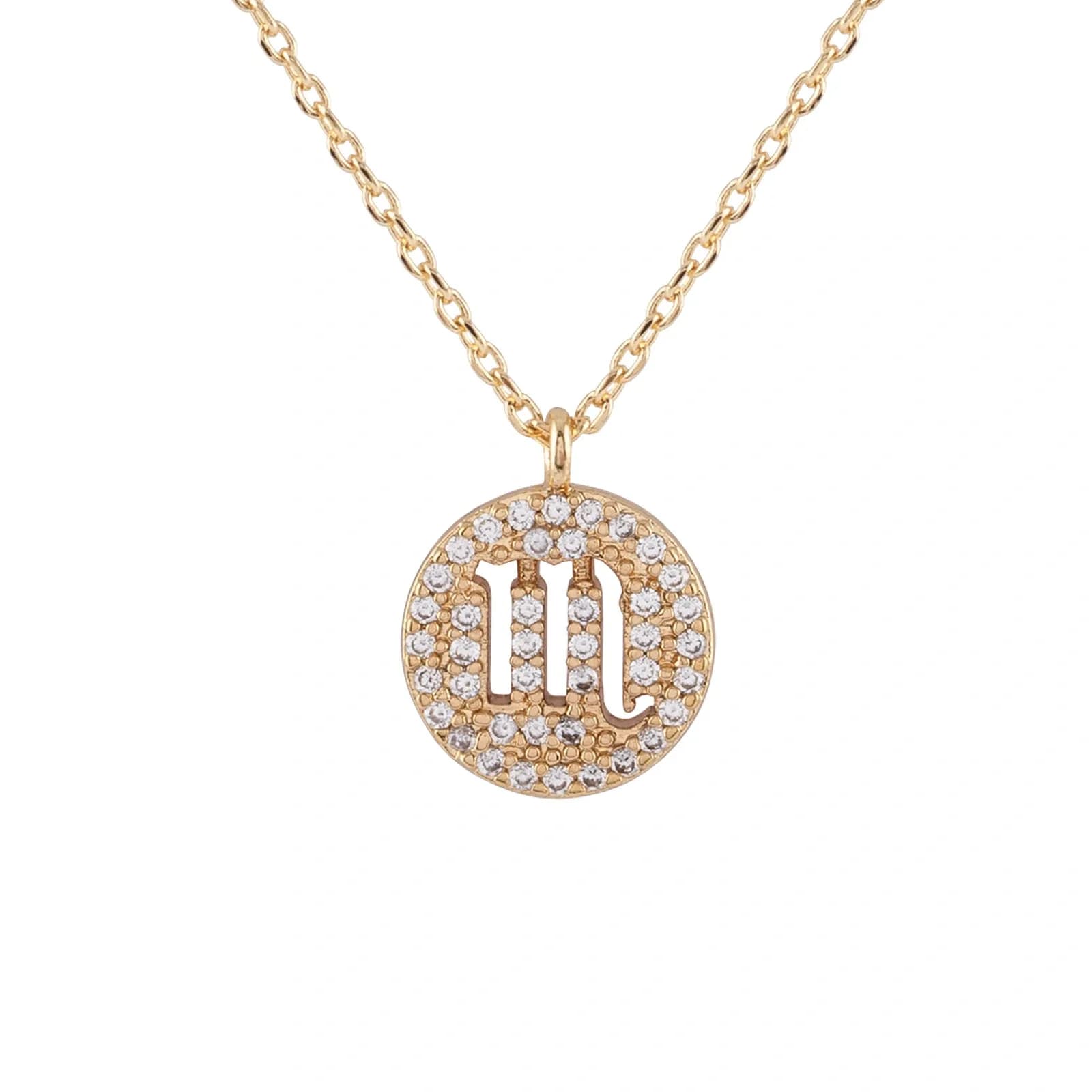 Guldfärgat halsband stjärntecken symbol - Skorpionen 2