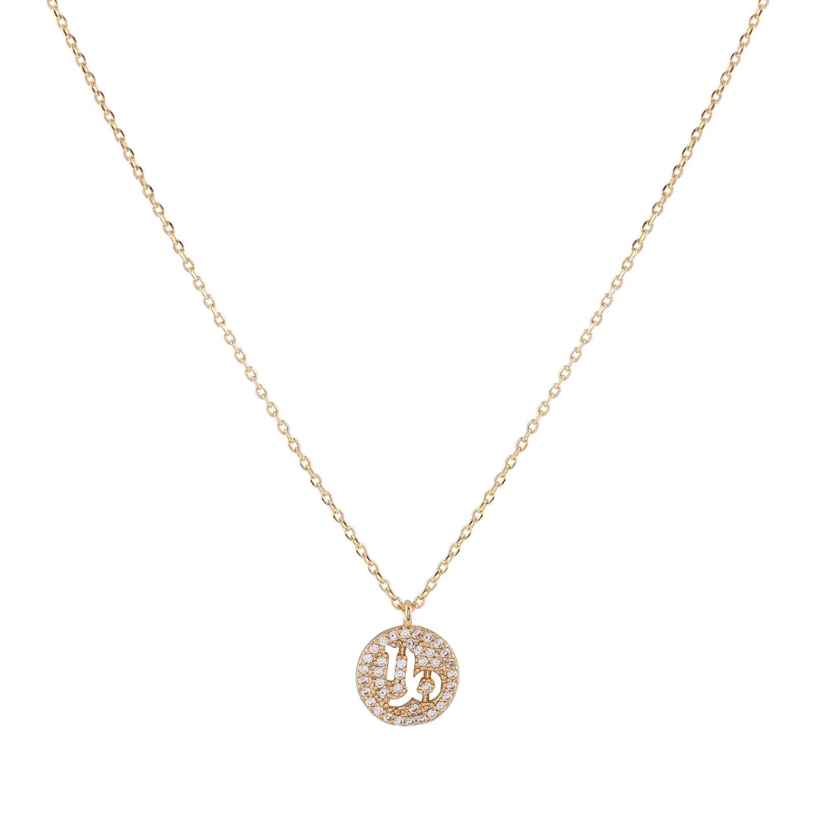Guldfärgat halsband stjärntecken symbol - Stenbocken