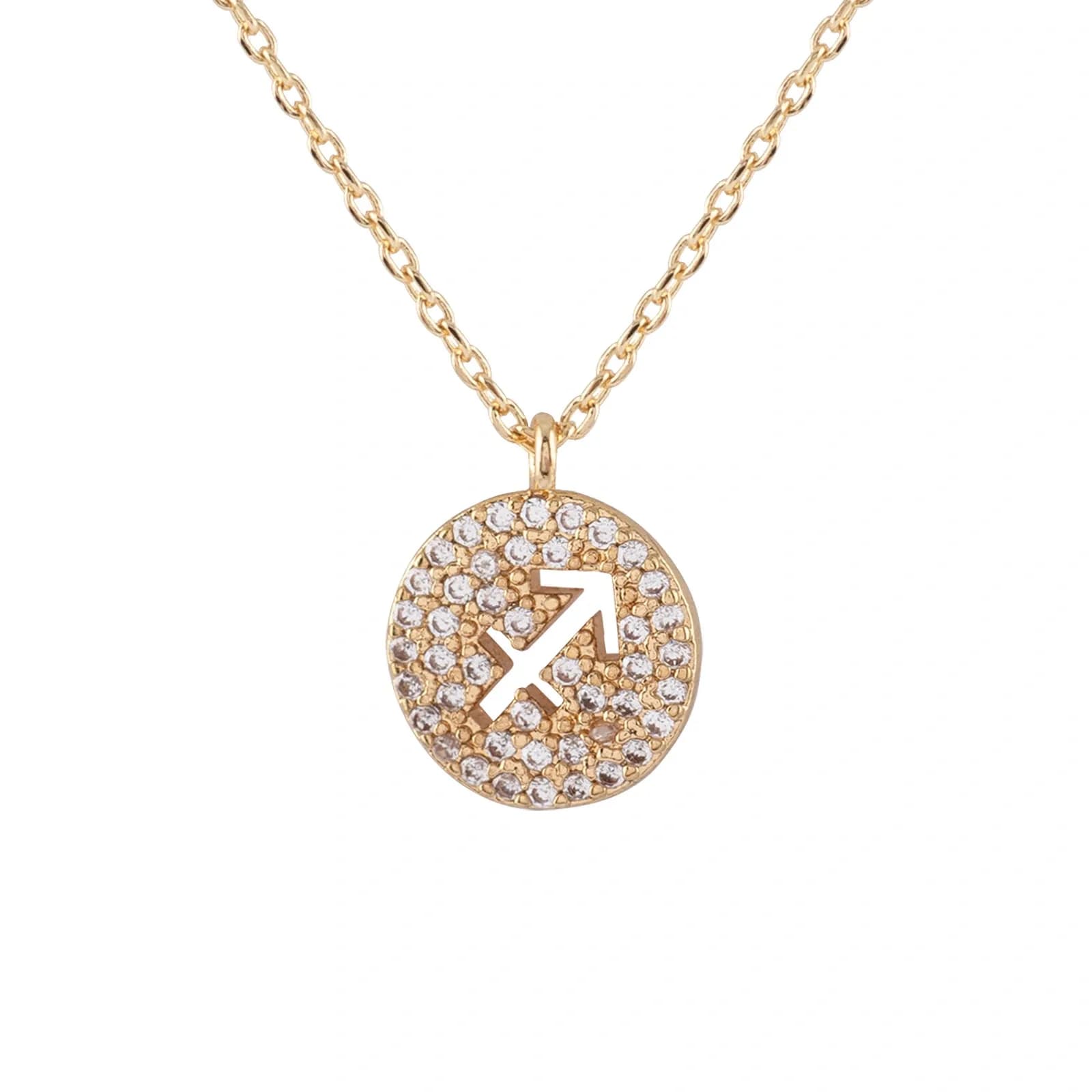 Guldfärgat halsband stjärntecken symbol - Skytten 2