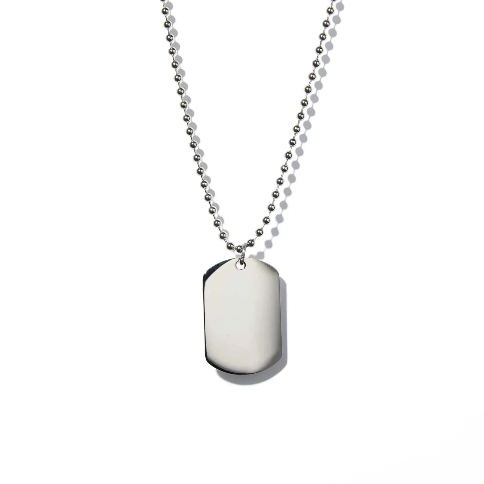 Halsband herr, kulkedja med dog tag