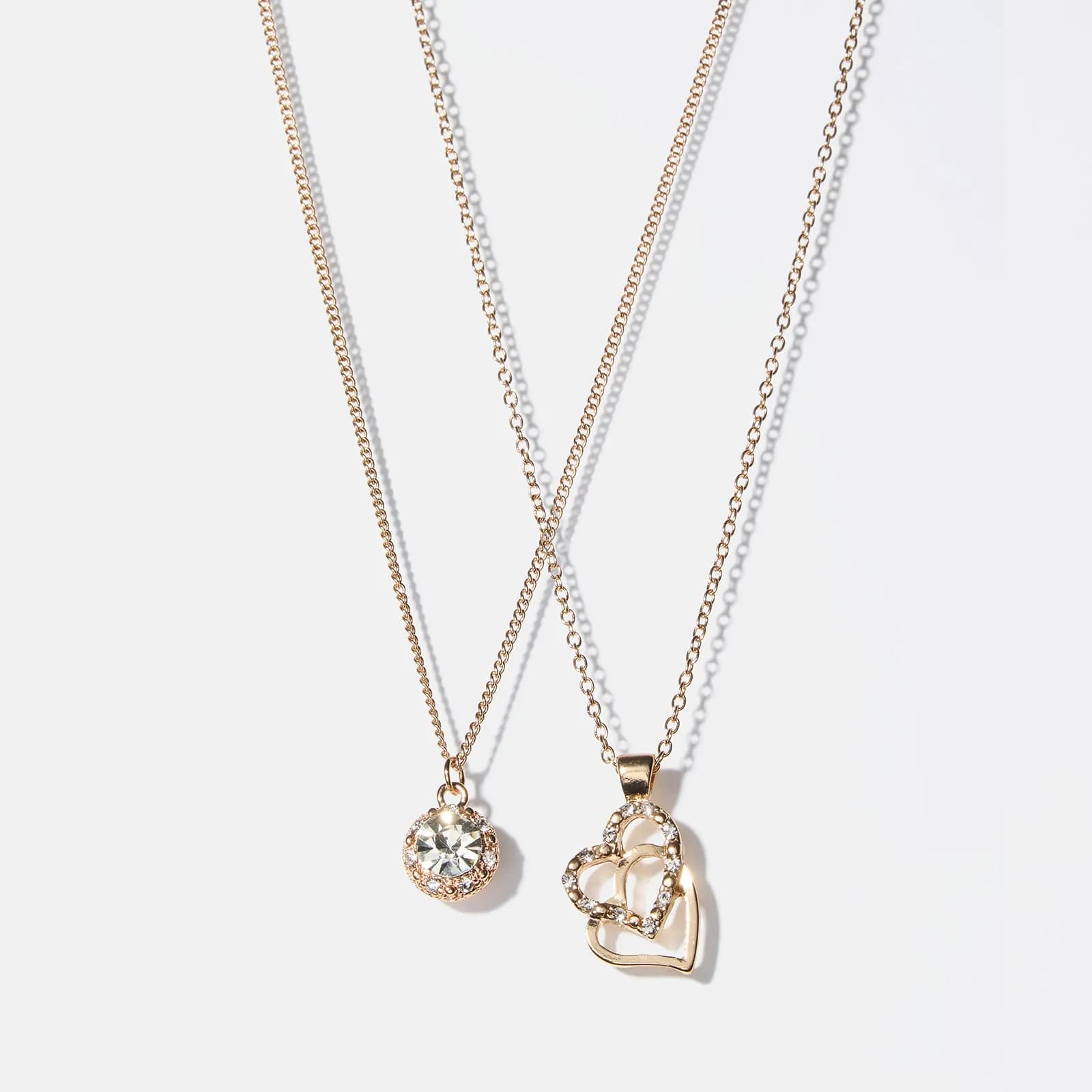 Smyckeset halsband, ring & örhängen guldfärg 4