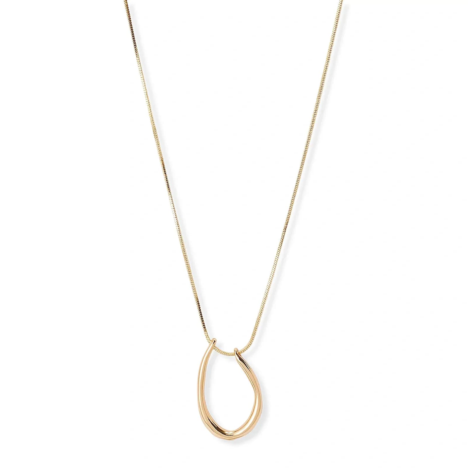 Guldfärgat halsband, båge, 62+7cm