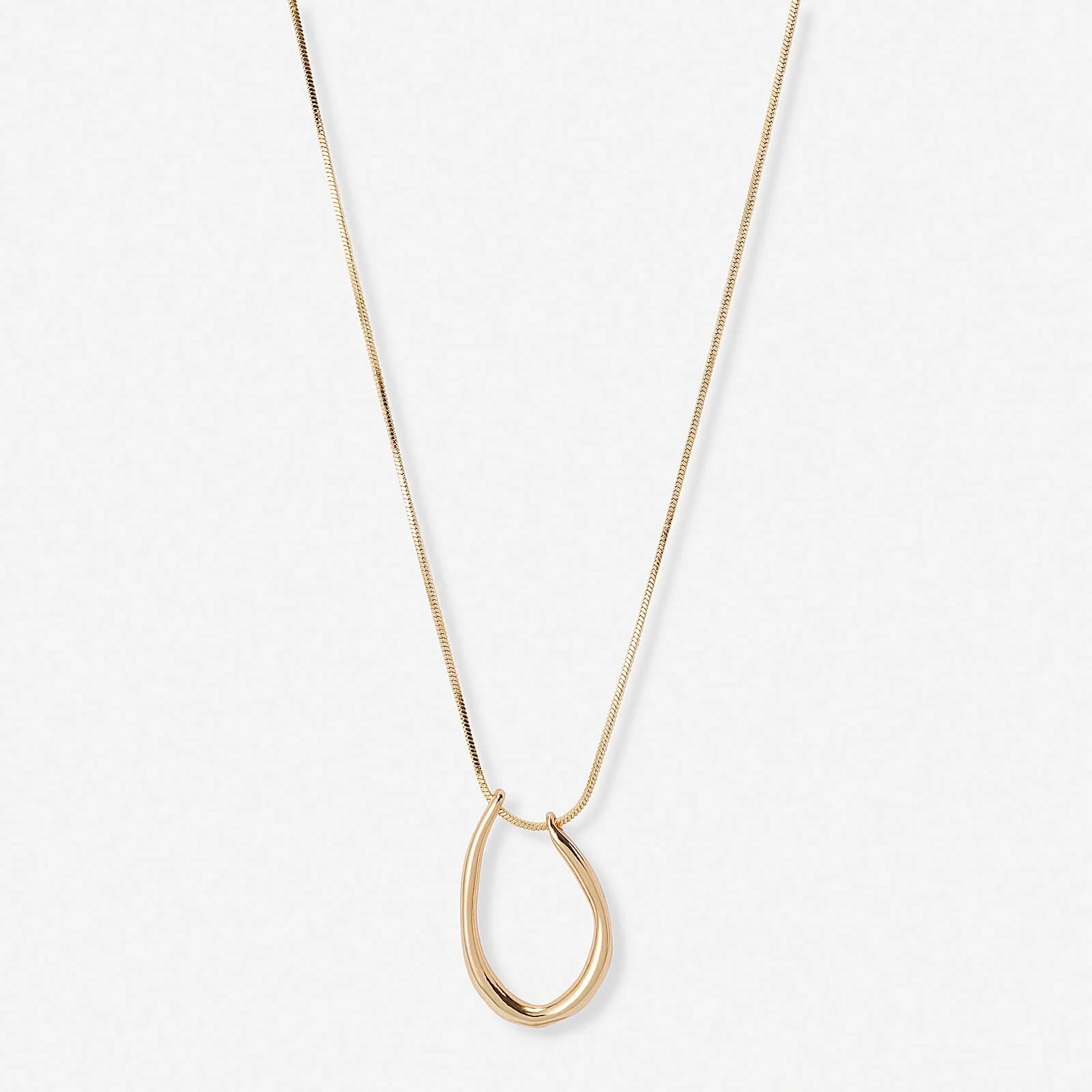 Guldfärgat halsband, båge, 62+7cm