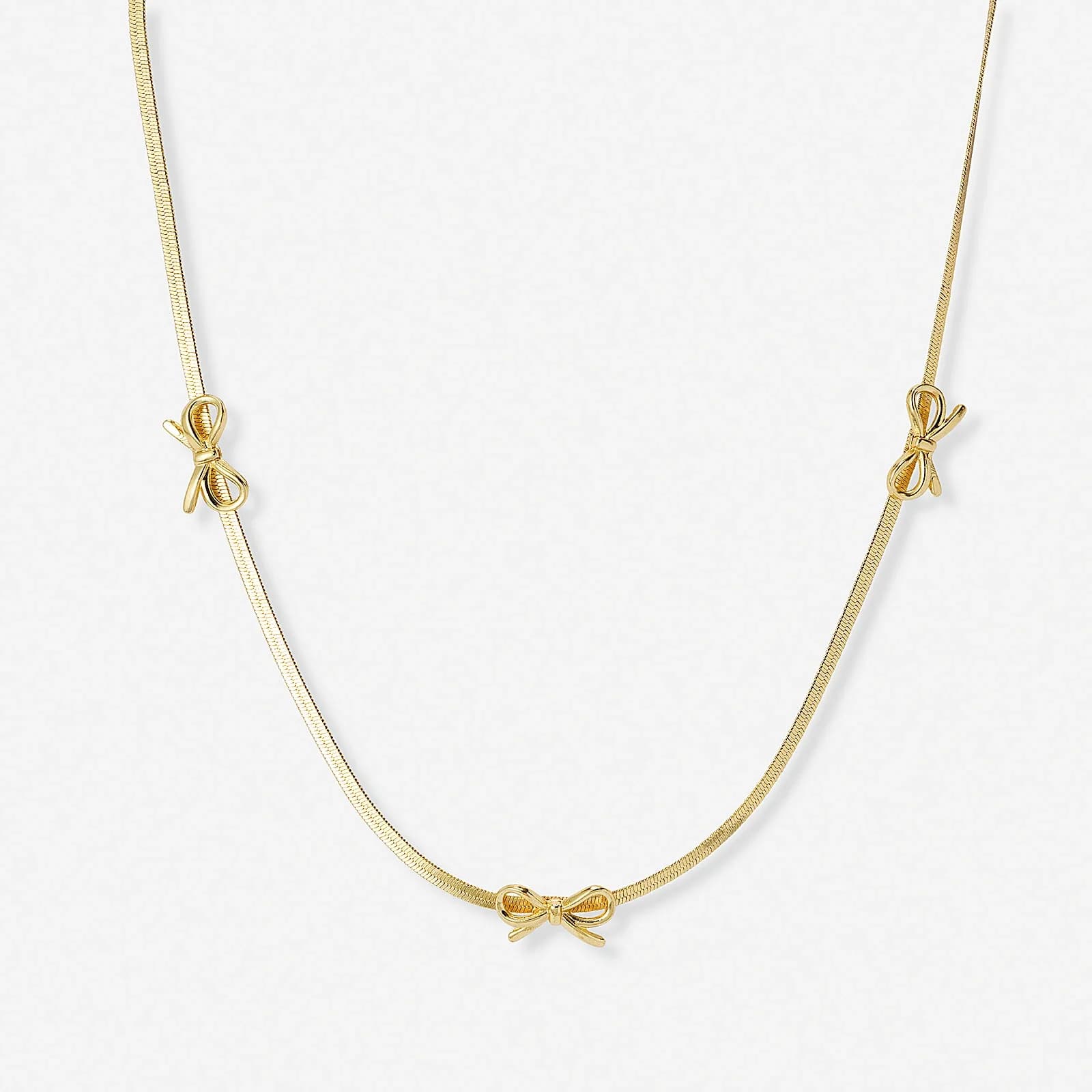 Guldfärgat halsband, rosetter, 40+6cm 1