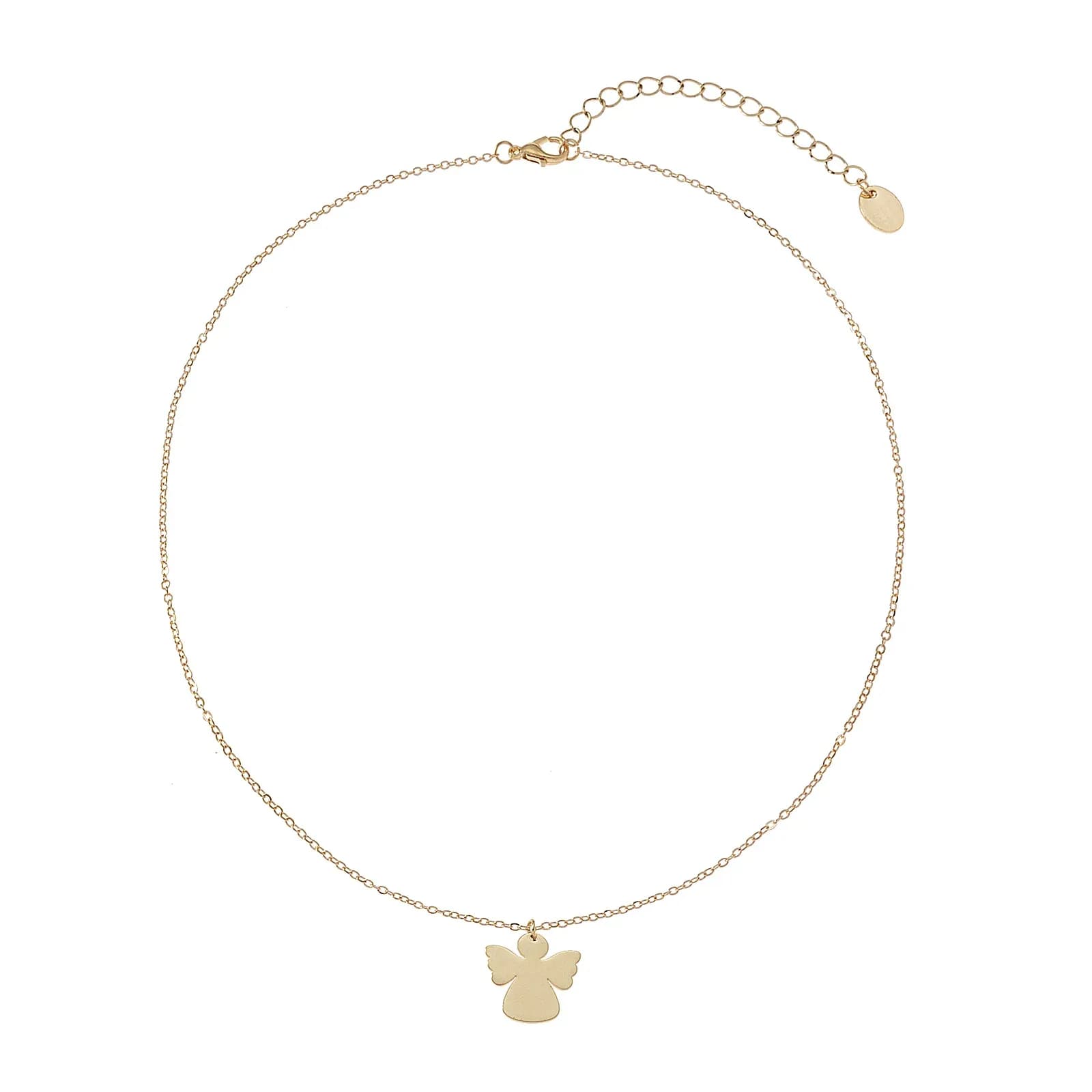 Guldfärgat halsband, ängel - 42+5 cm 1
