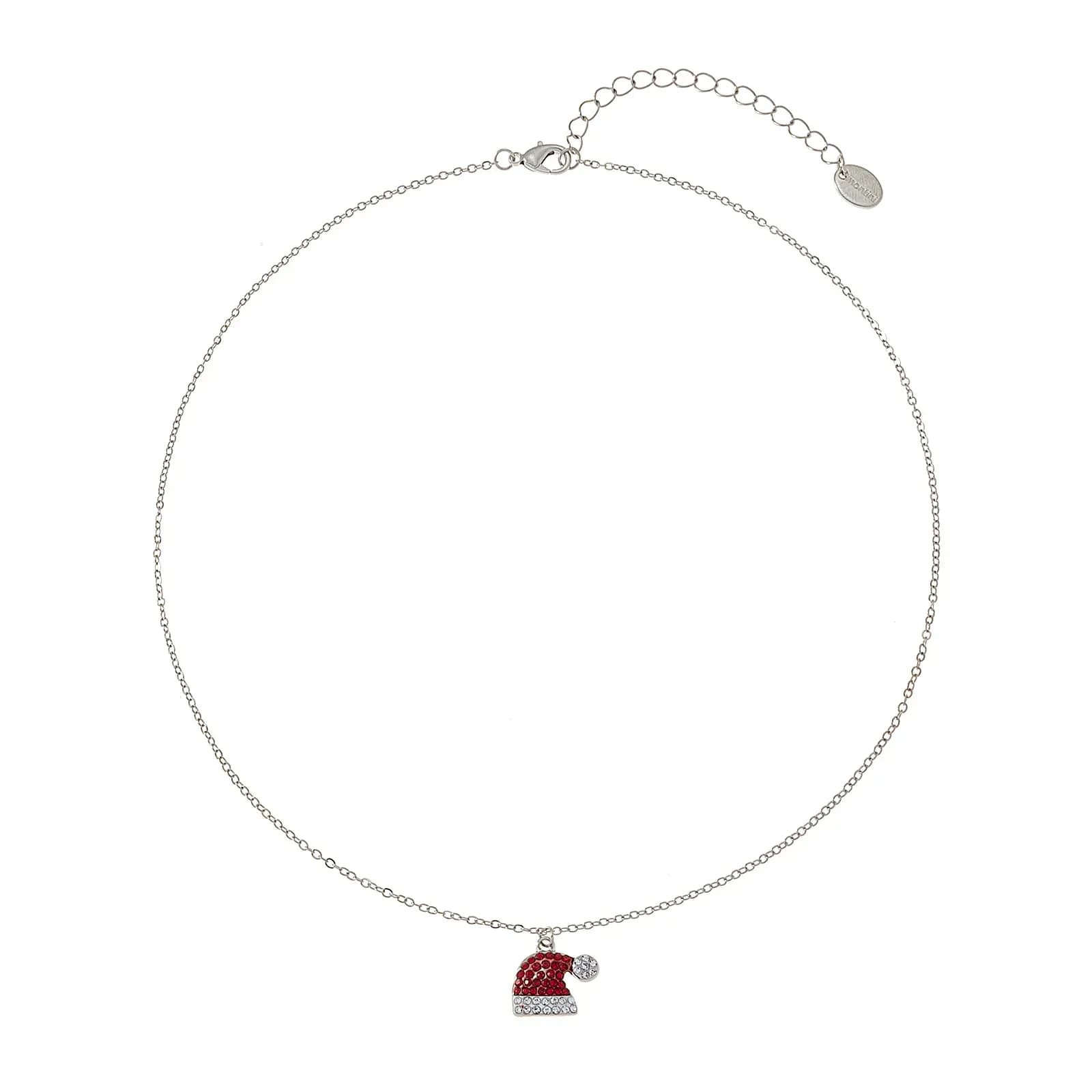 Silverhalsband, tomteluva & stenar - 42+5 cm