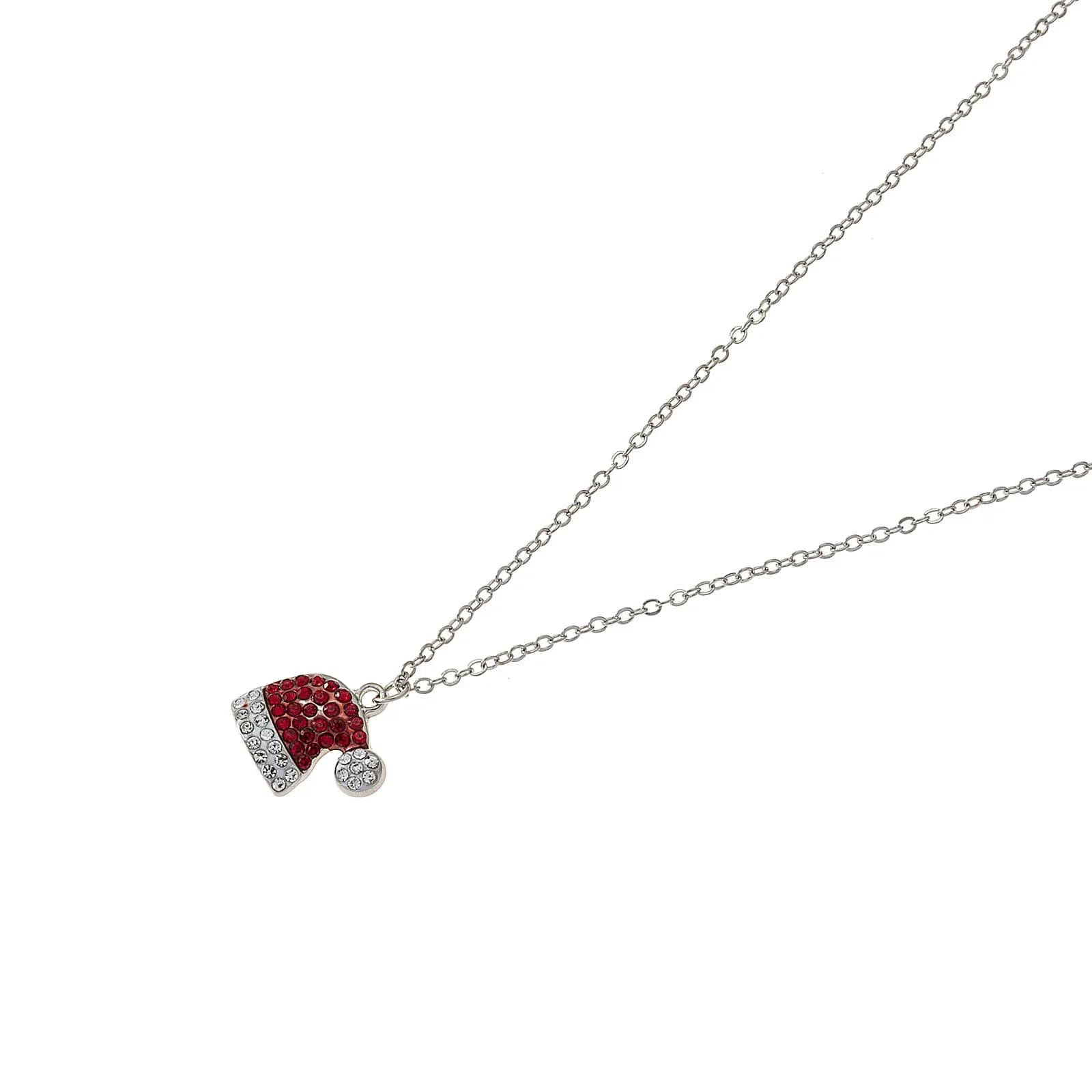 Silverhalsband, tomteluva & stenar - 42+5 cm 2