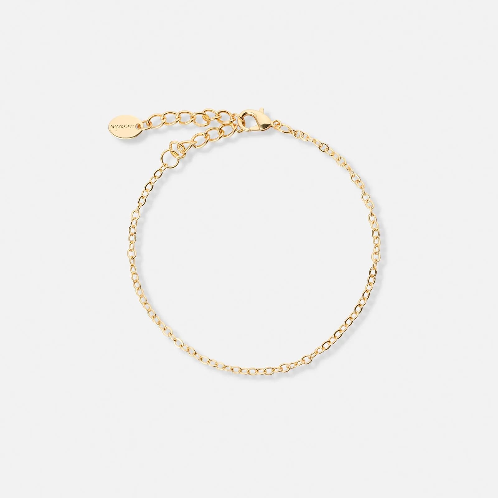 3-pack guldfärgade armband - 19,5+5 cm 3