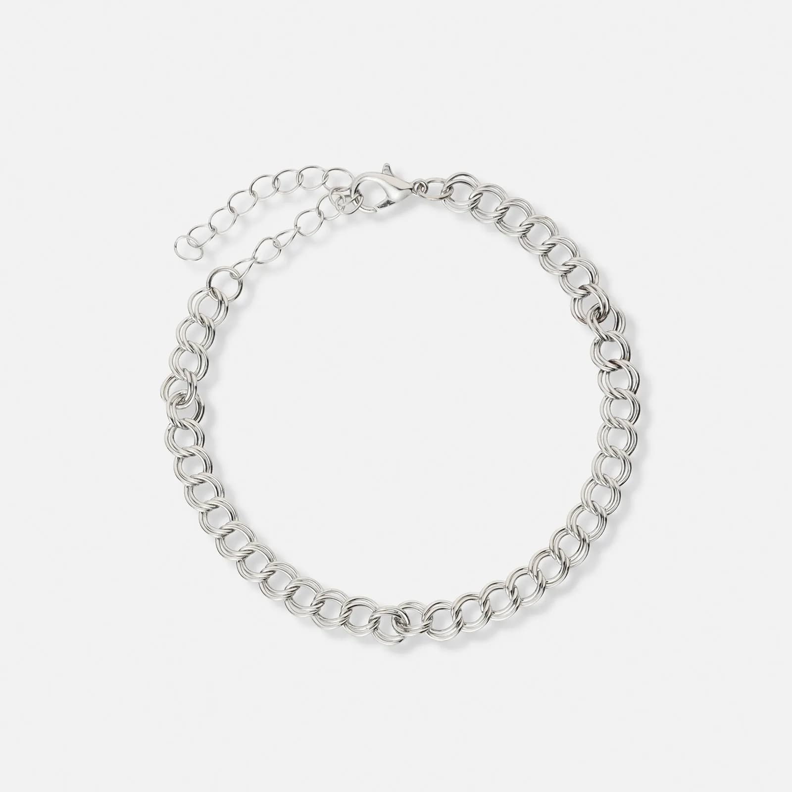 5-pack silverfärgade armband - 17+5 cm 2