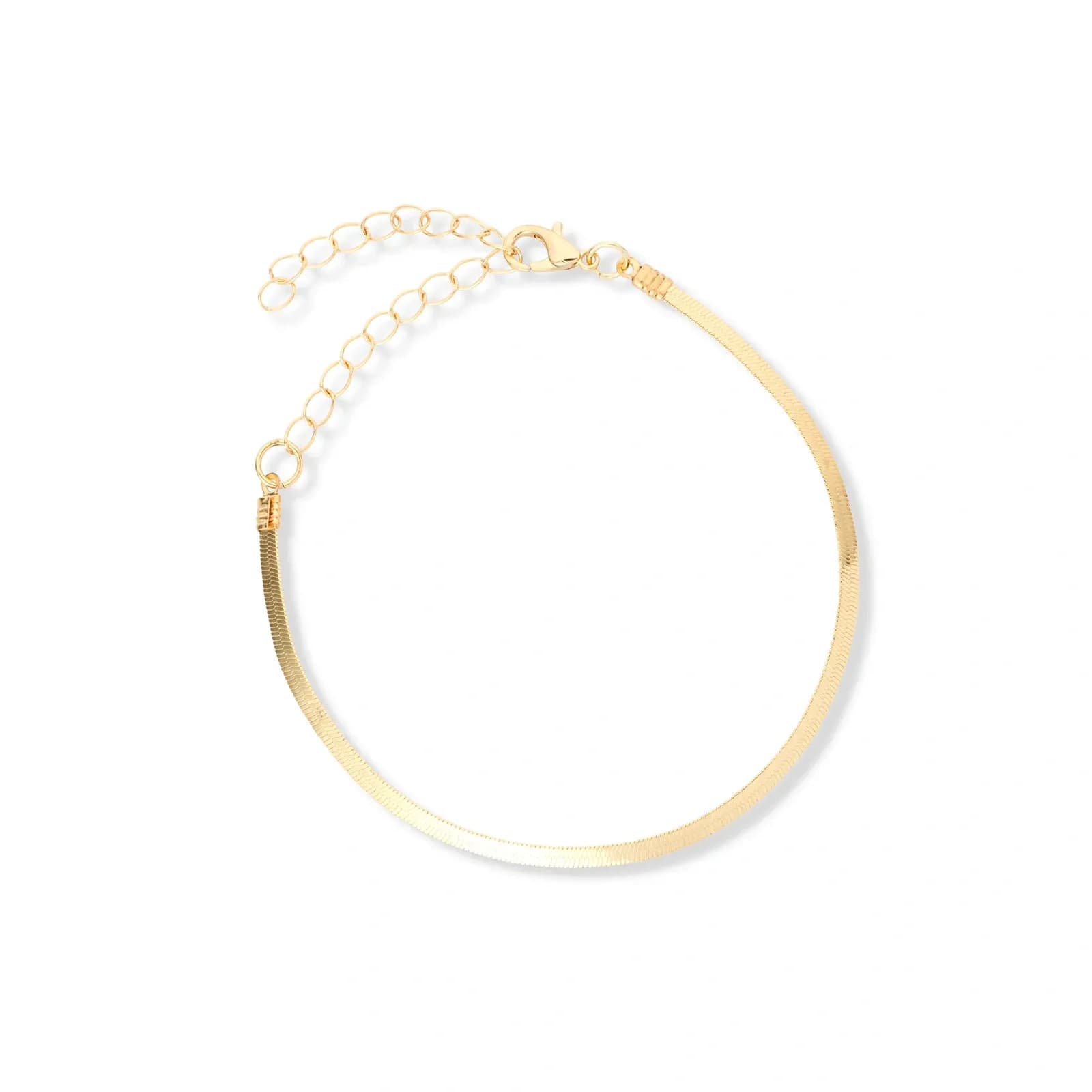 5-pack guldfärgade armband - 17+5 cm