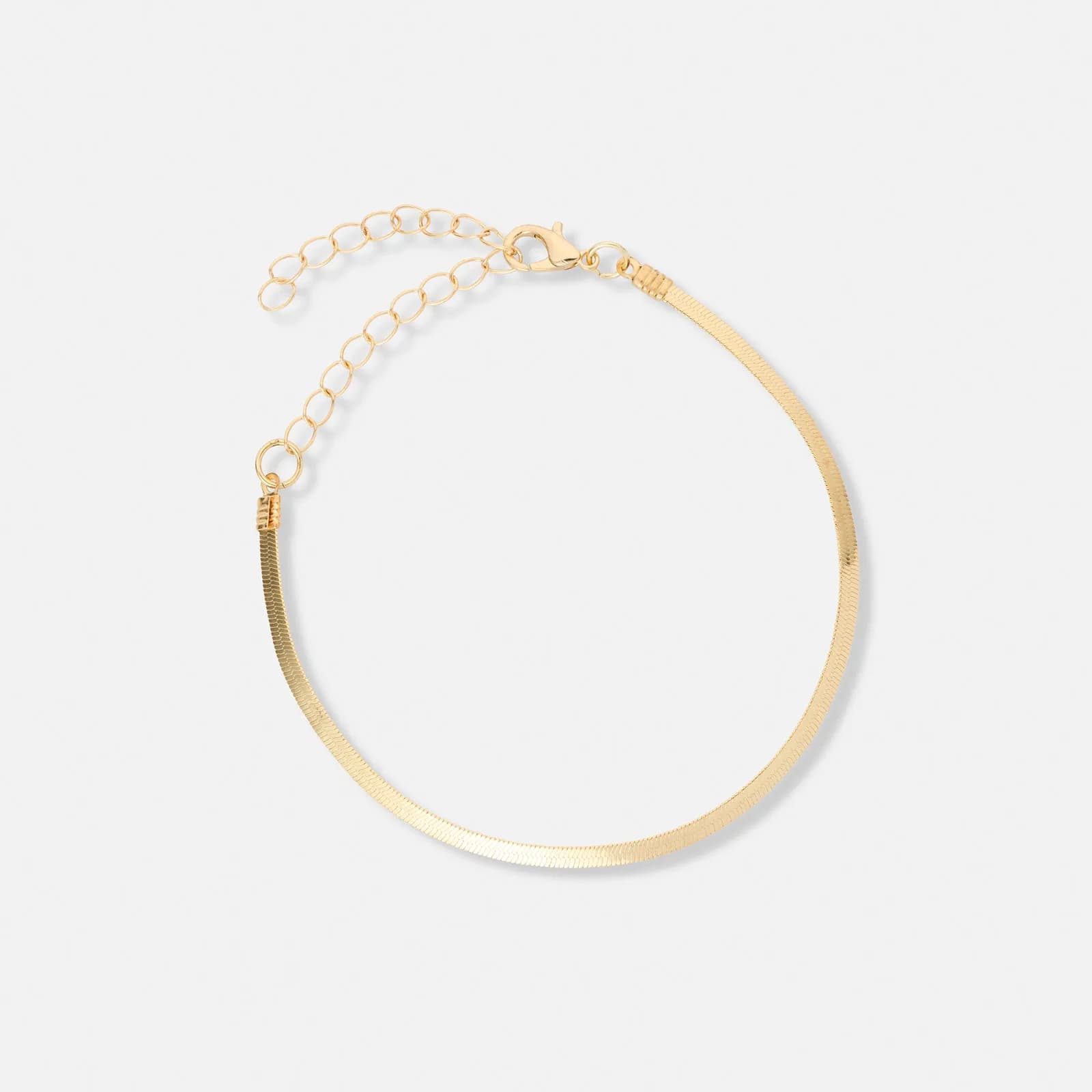 5-pack guldfärgade armband - 17+5 cm 1