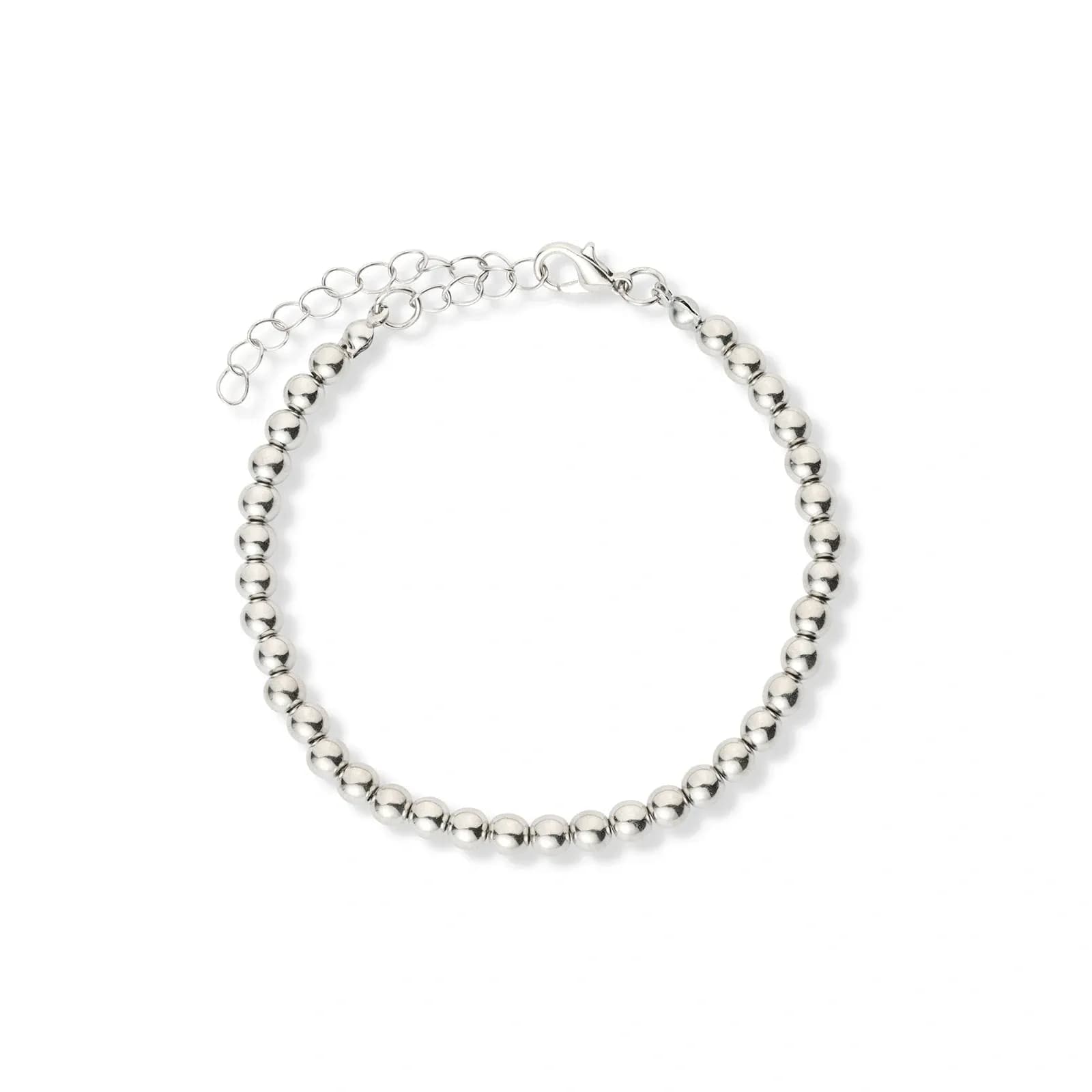 5-pack silverfärgade blandade armband - 17+5 cm