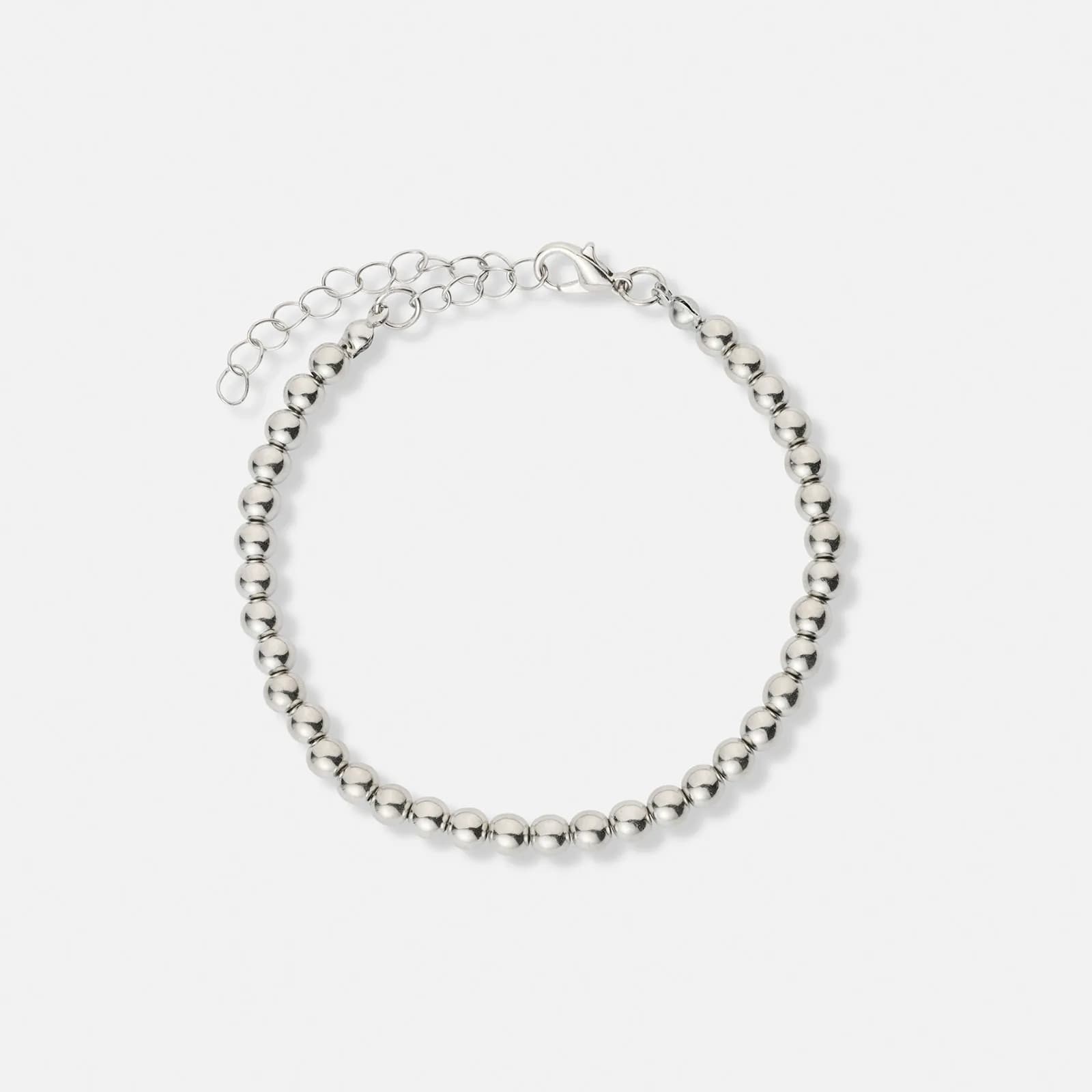 5-pack silverfärgade blandade armband - 17+5 cm