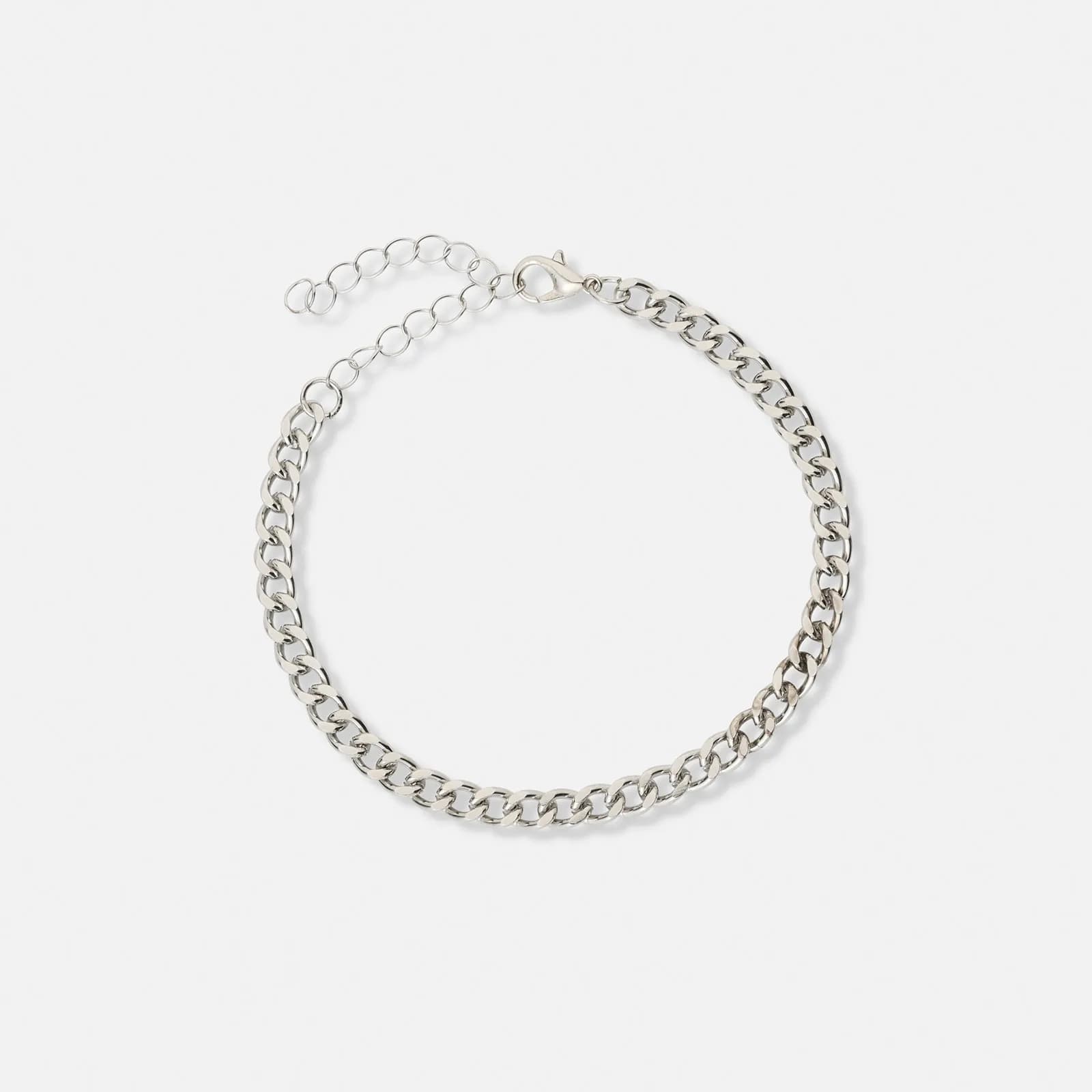5-pack silverfärgade blandade armband - 17+5 cm 2