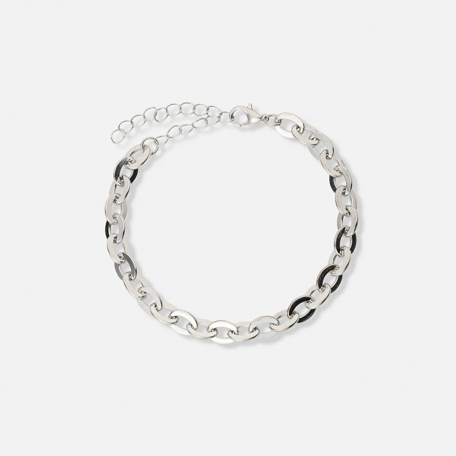 5-pack silverfärgade blandade armband - 17+5 cm 3
