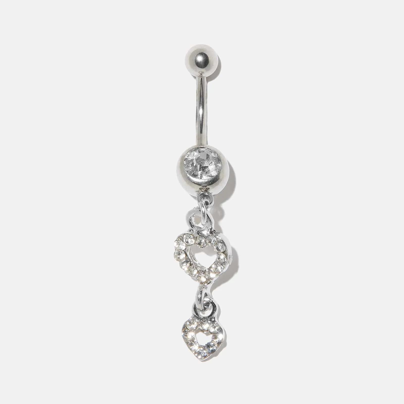 Navelpiercing barbell - hängande hjärtan