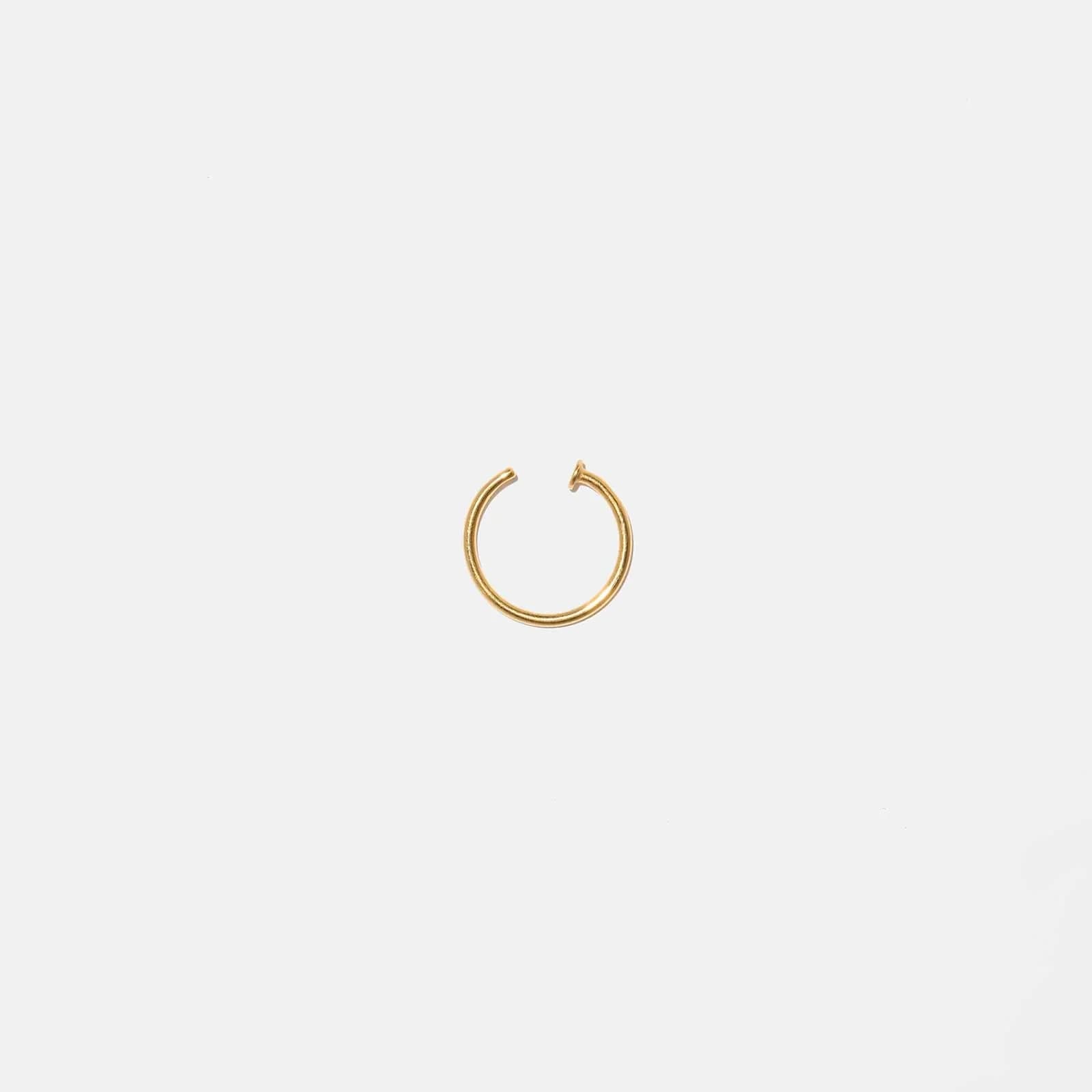 Guldfärgad näspiercing i stål - ring 2