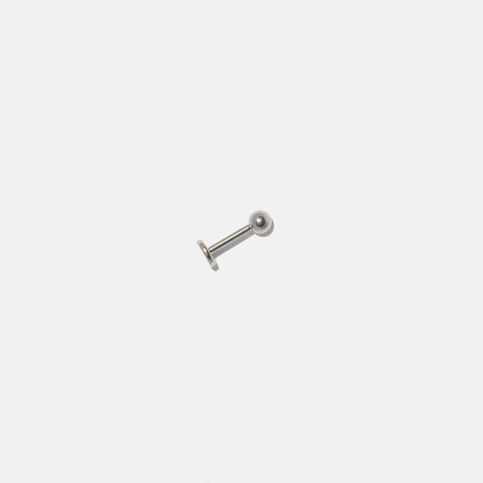 Silverfärgad Labret - kula, 6mm 2