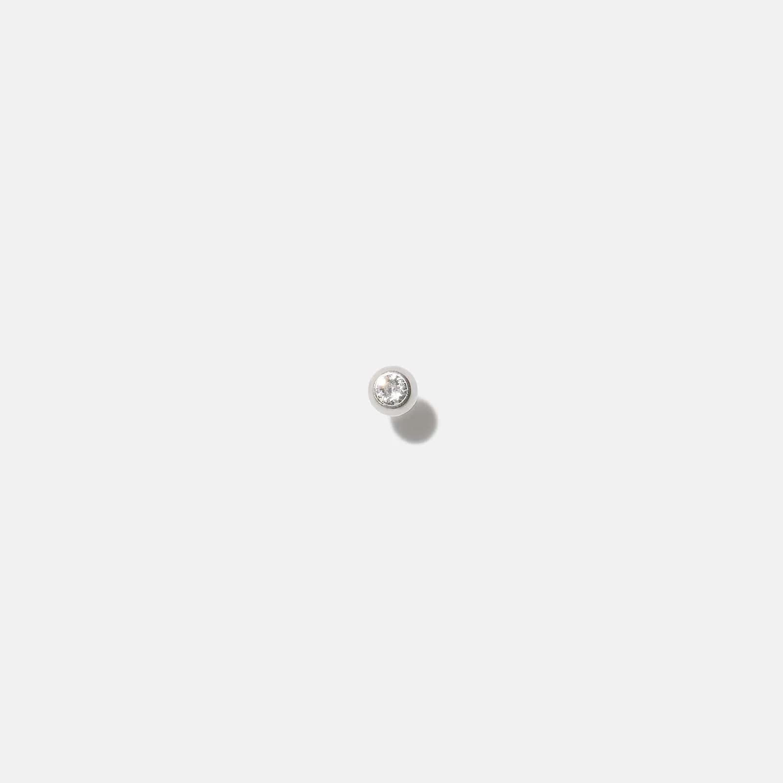 Silverfärgad Labret - kristall, 10mm