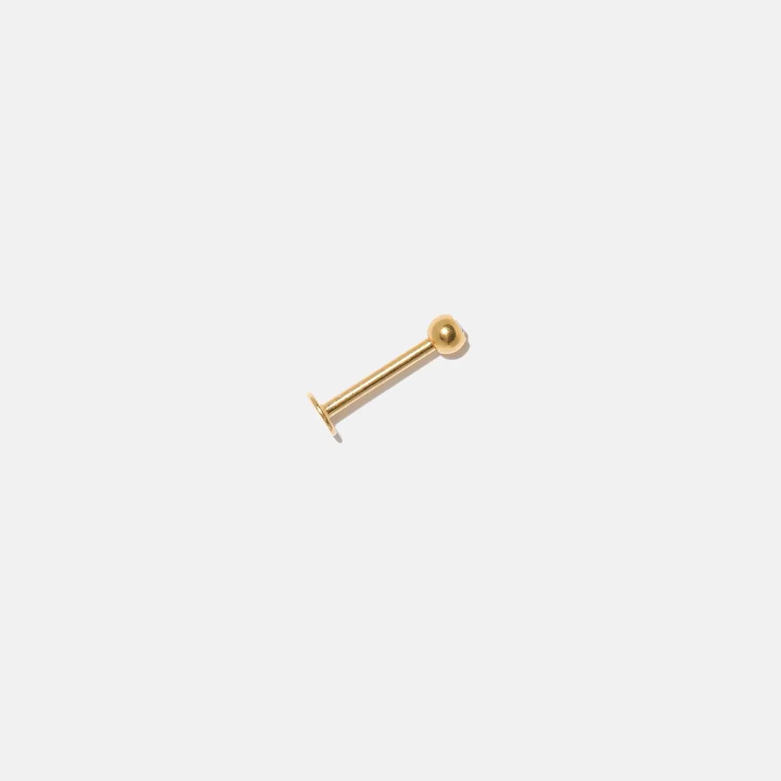Guldfärgad Labret - kristall, 10mm 2