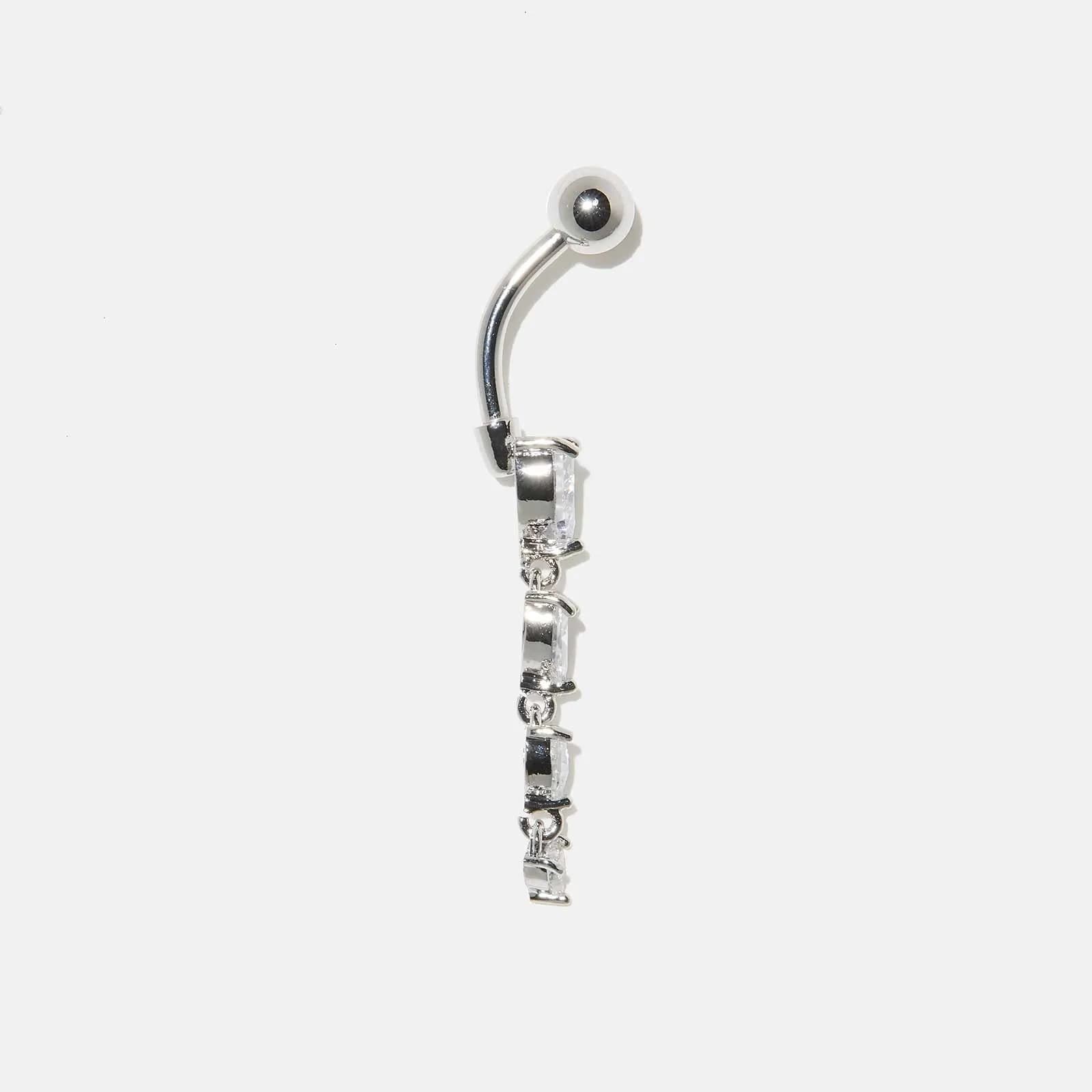 Navelpiercing barbell - 4 hängande hjärtan 2