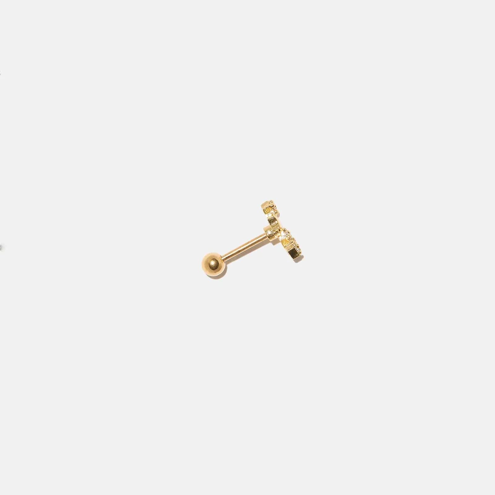 Guldfärgad Ear Piercing - stud med tre stjärnor 2