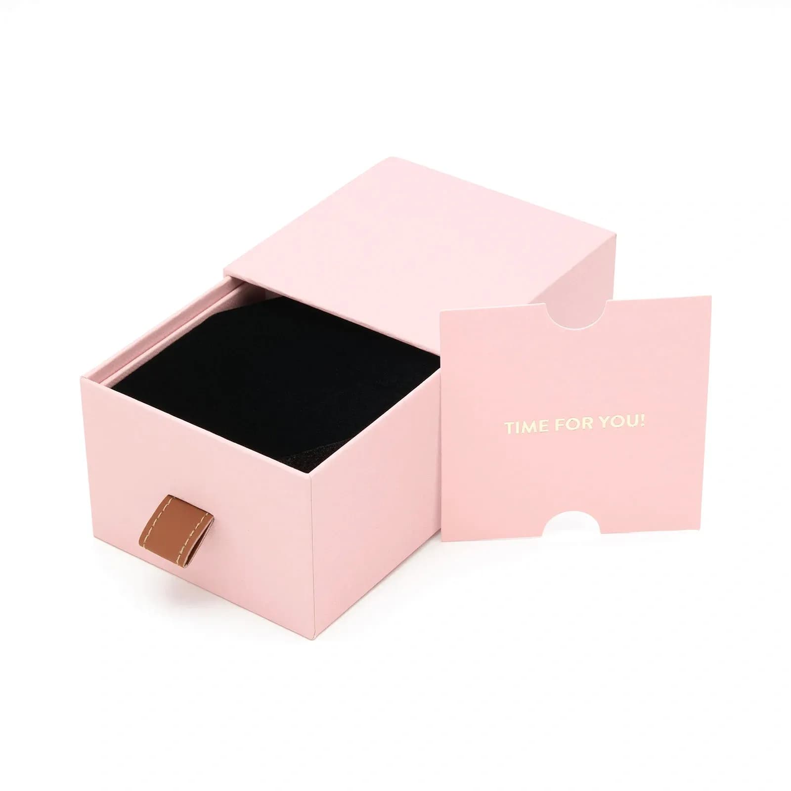 Presentask för klocka - rosa 10x10x7 cm 2