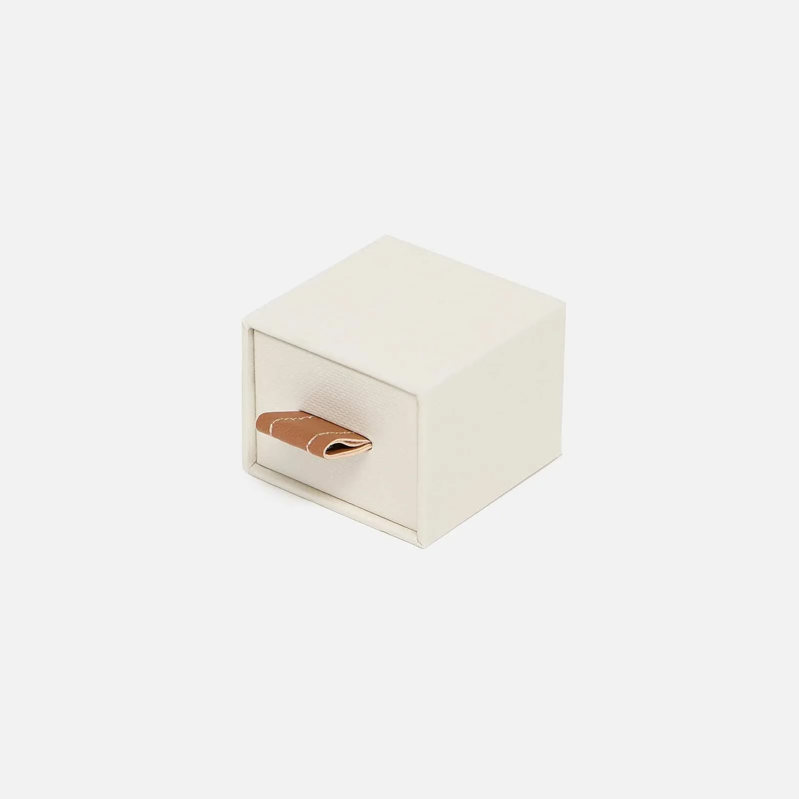 Presentask för små smycken - beige 5x5x4 cm 2