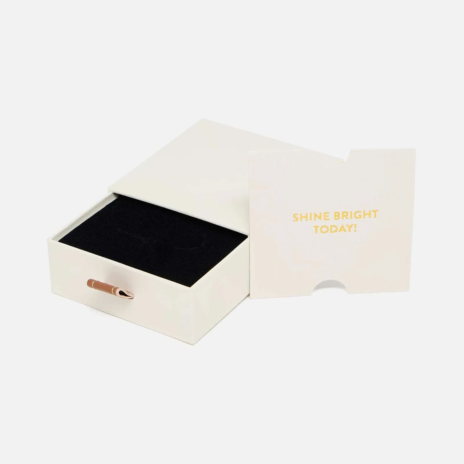 Presentask för större smycken - beige 10x10x4 cm 2