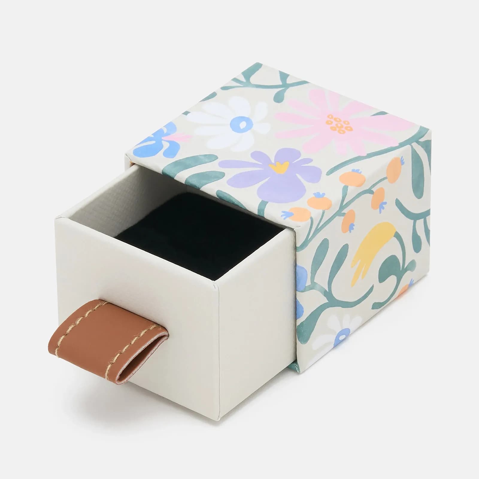 Presentask för små smycken - blommig 5x5x4 cm 2