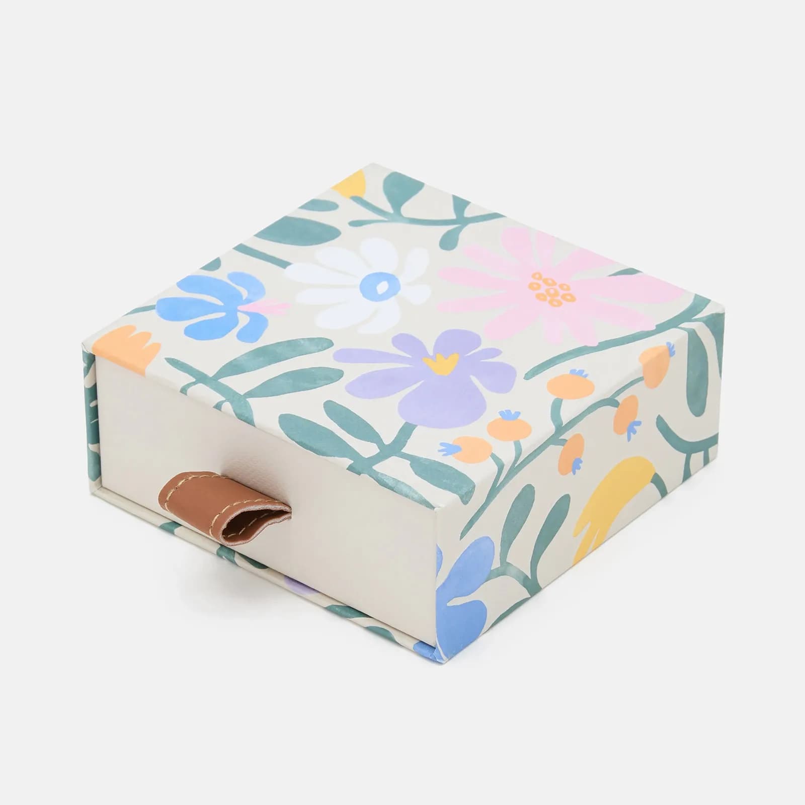 Presentask för större smycken - blommig 10x10x4 cm 2