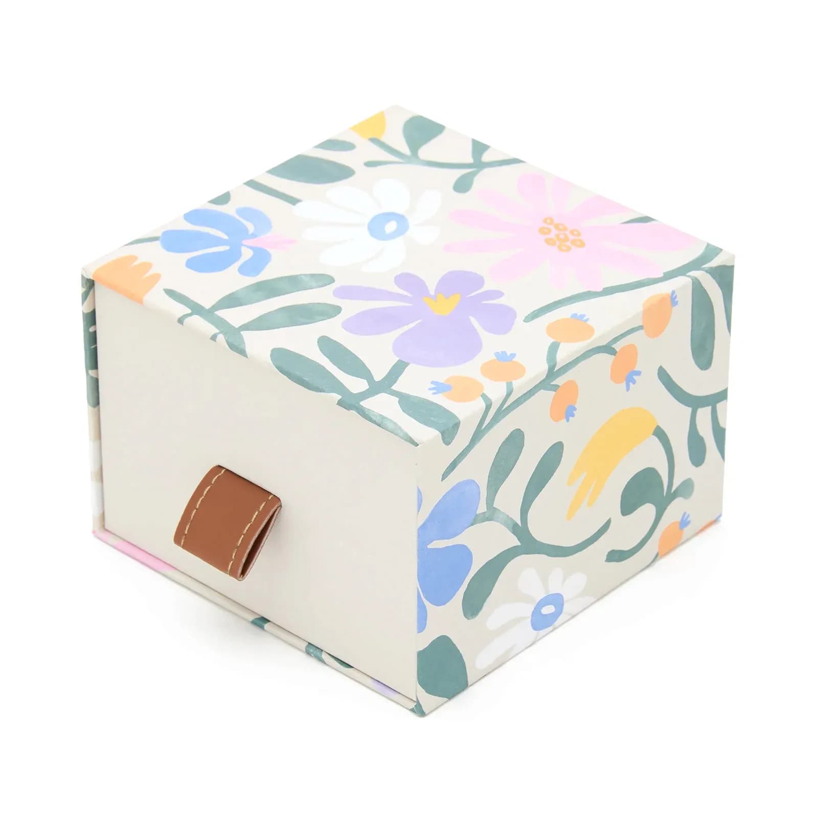 Presentask för klocka - blommig 10x10x7 cm