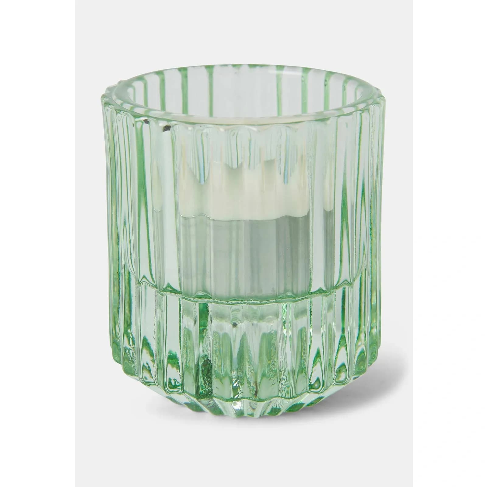Presentset 2-pack ljusgröna ljus och ljusstakar 2