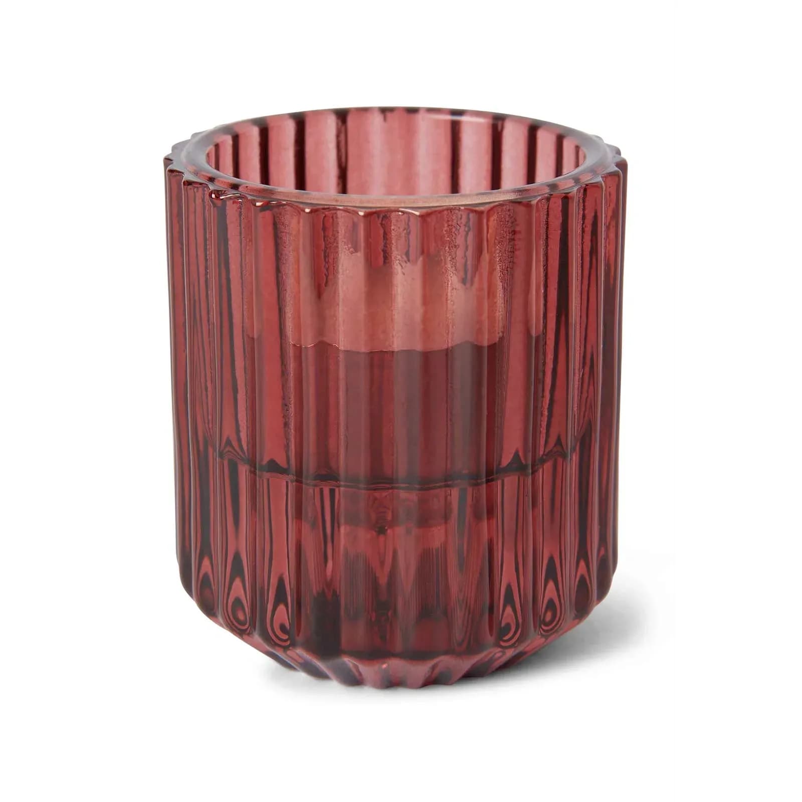 Presentset 2-pack mörkröda ljus och ljusstakar 2