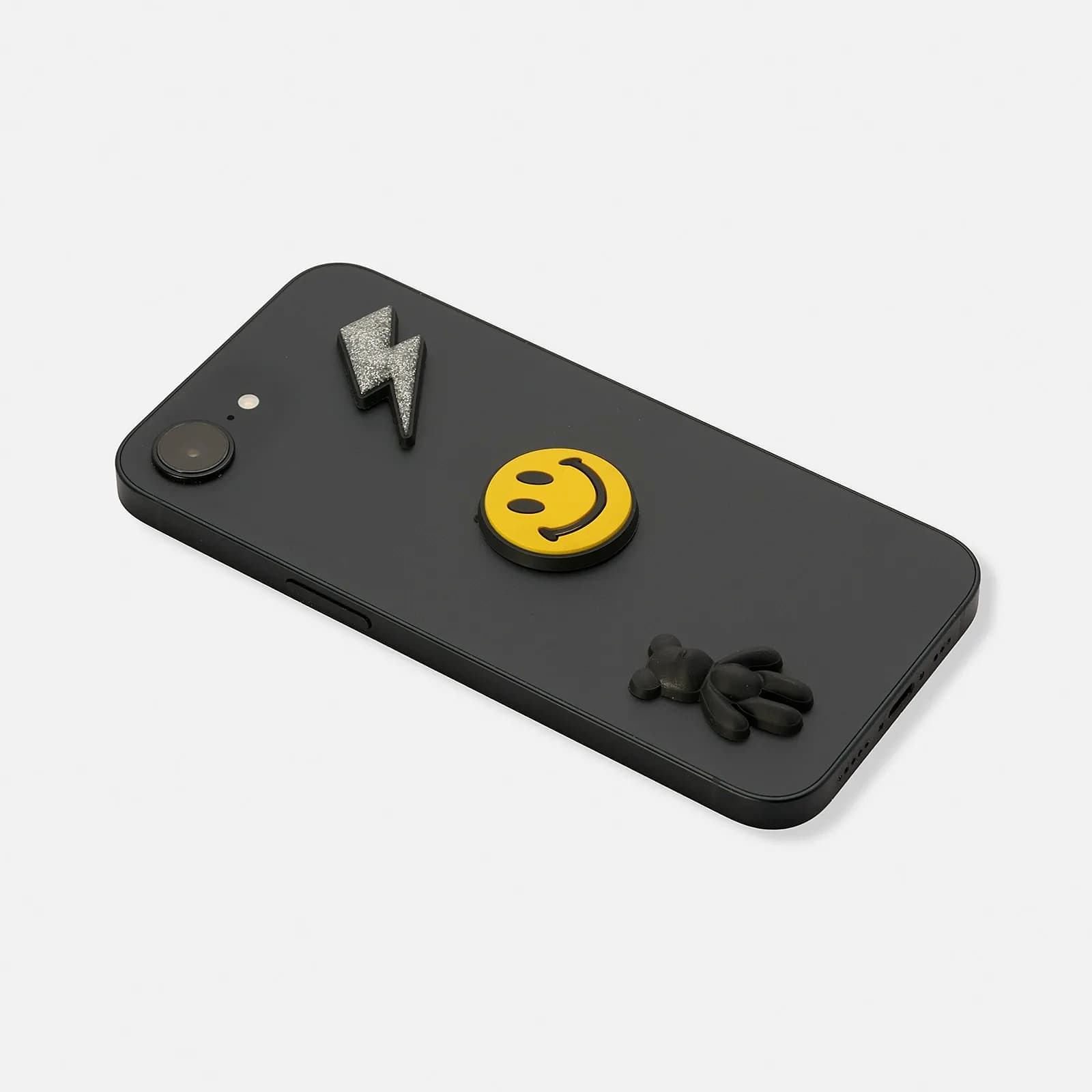 Mobilaccessoar 3D-sticker, gul smiley 2