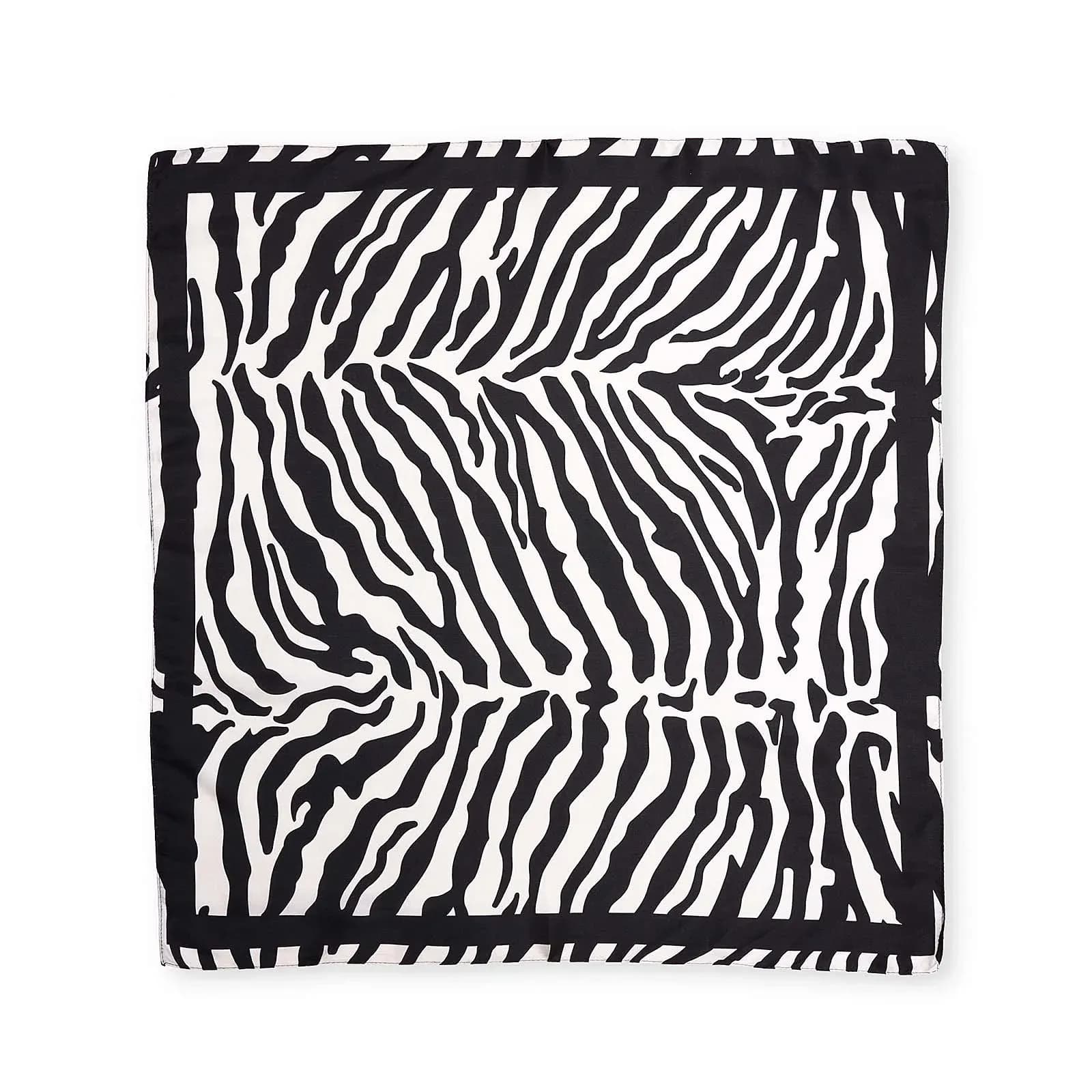 Svart och vit zebramönstrad scarf