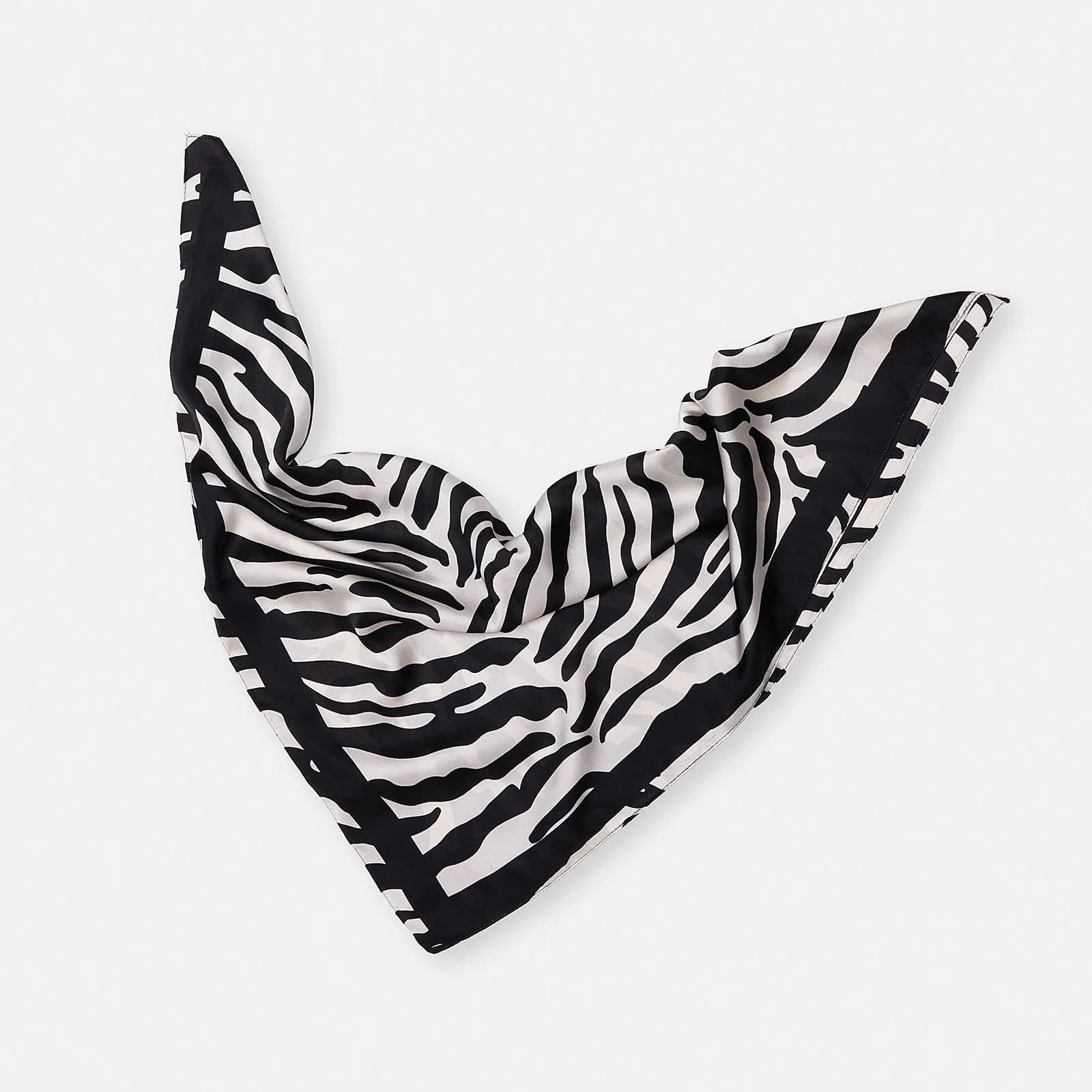 Svart och vit zebramönstrad scarf 2