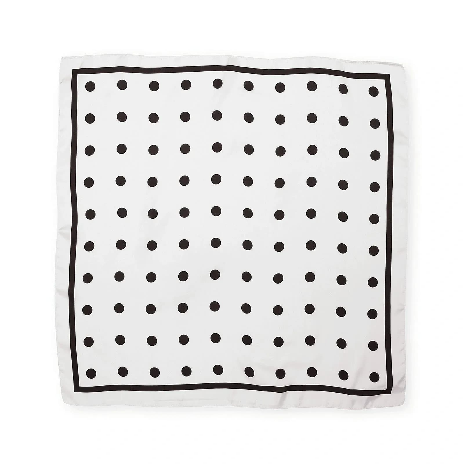 Vit och svart prickig scarf