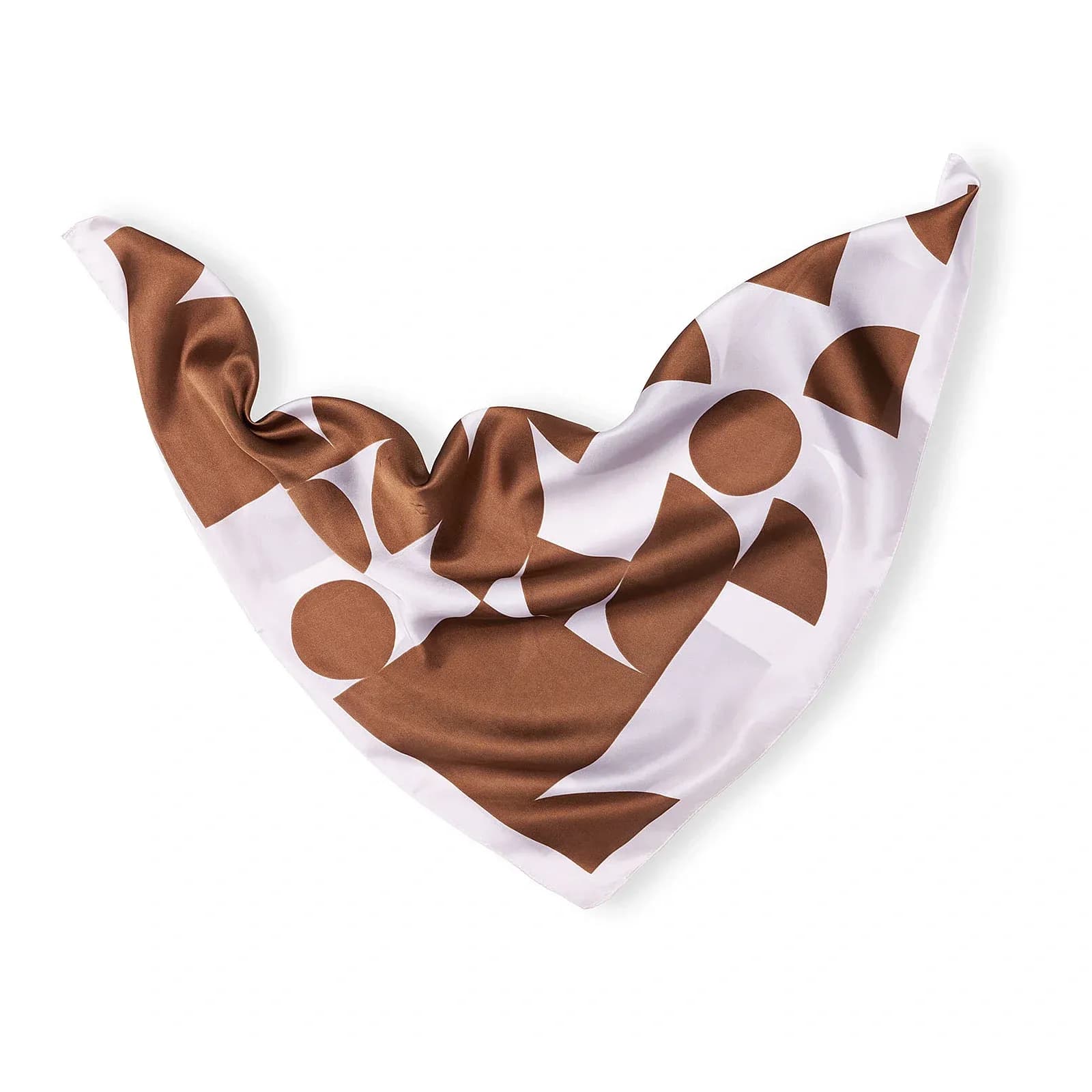 Vit och brun mönstrad scarf 2
