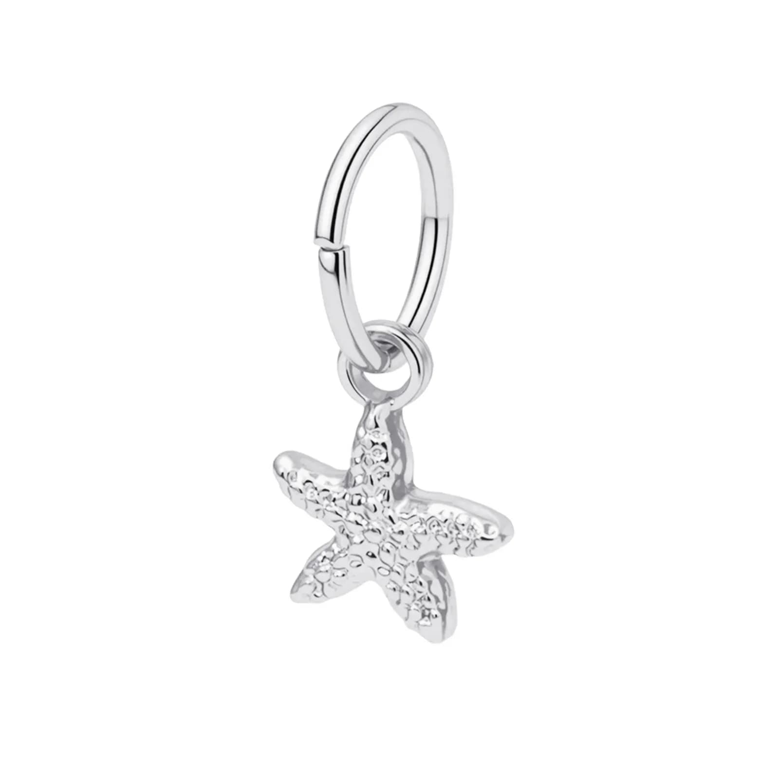 Silverfärgad armbandsberlock,  sjöstjärna