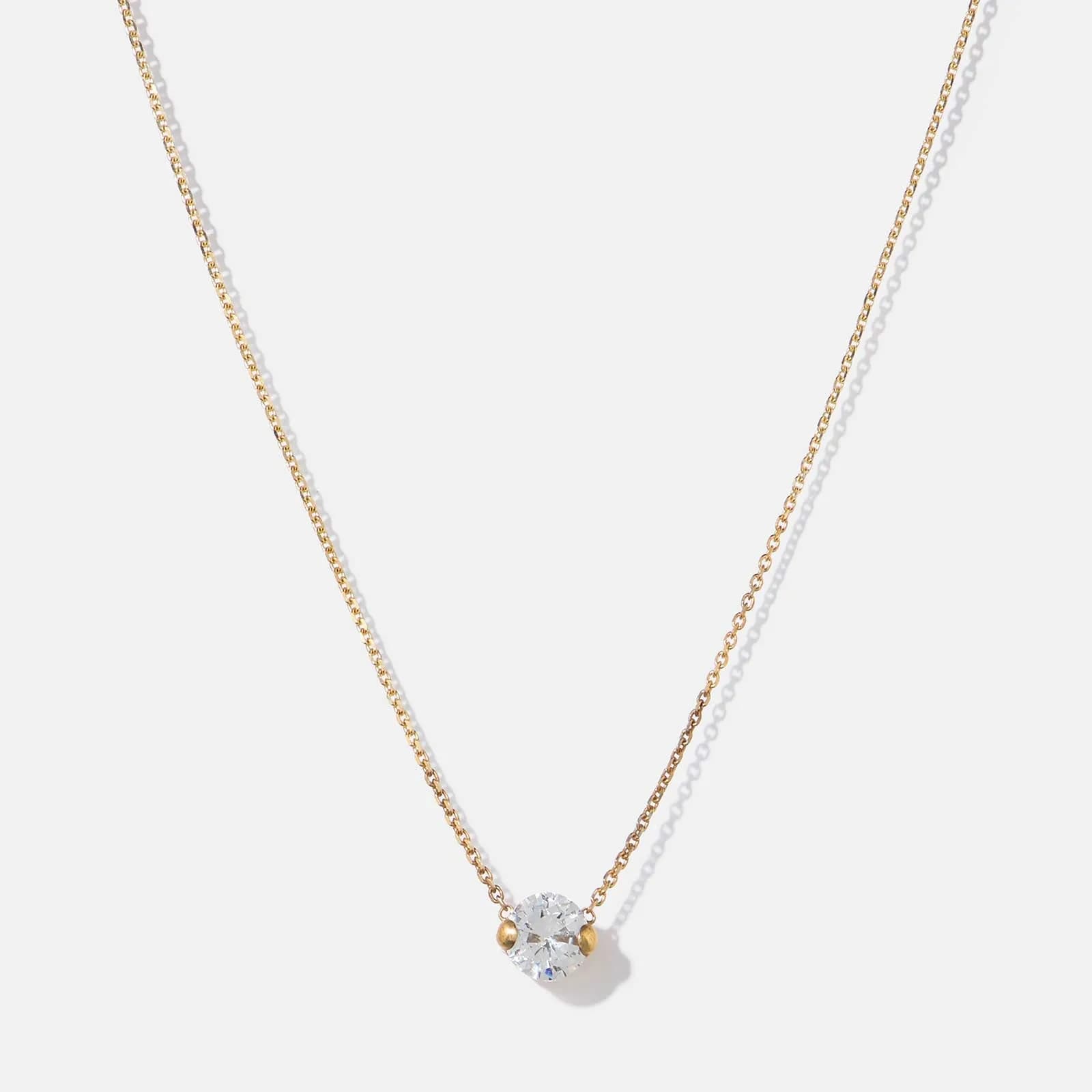 Halsband 18k guld med 5mm Kubisk Zirkonia