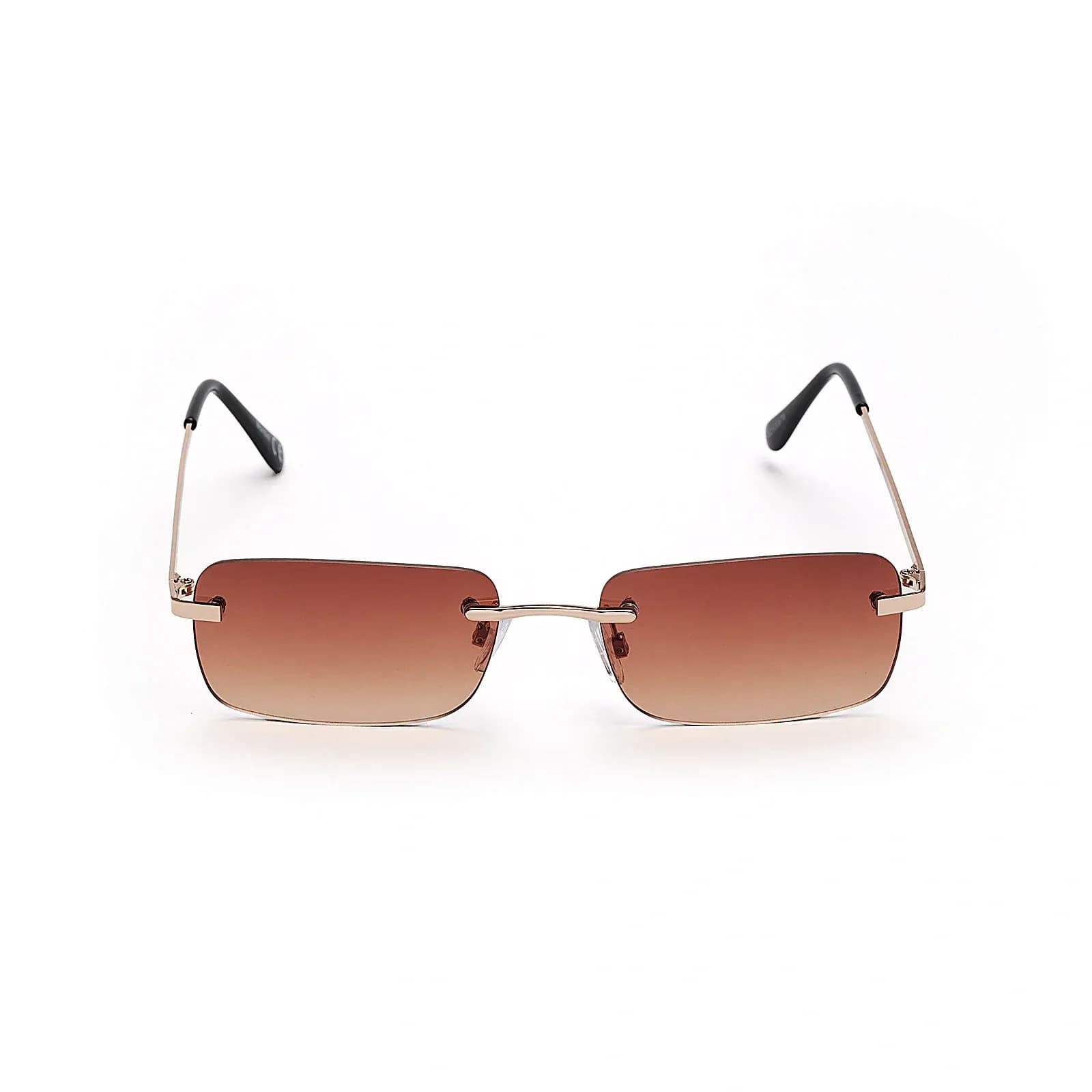 Solglasögon unisex Rectangle, bruntonat glas