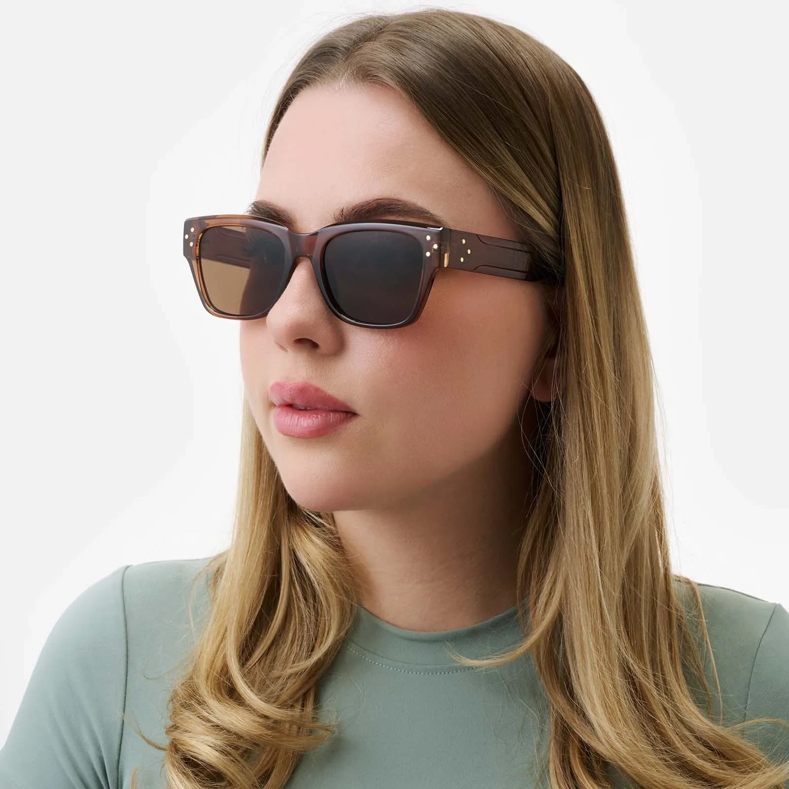 Solglasögon unisex Classic, bruna bågar 2