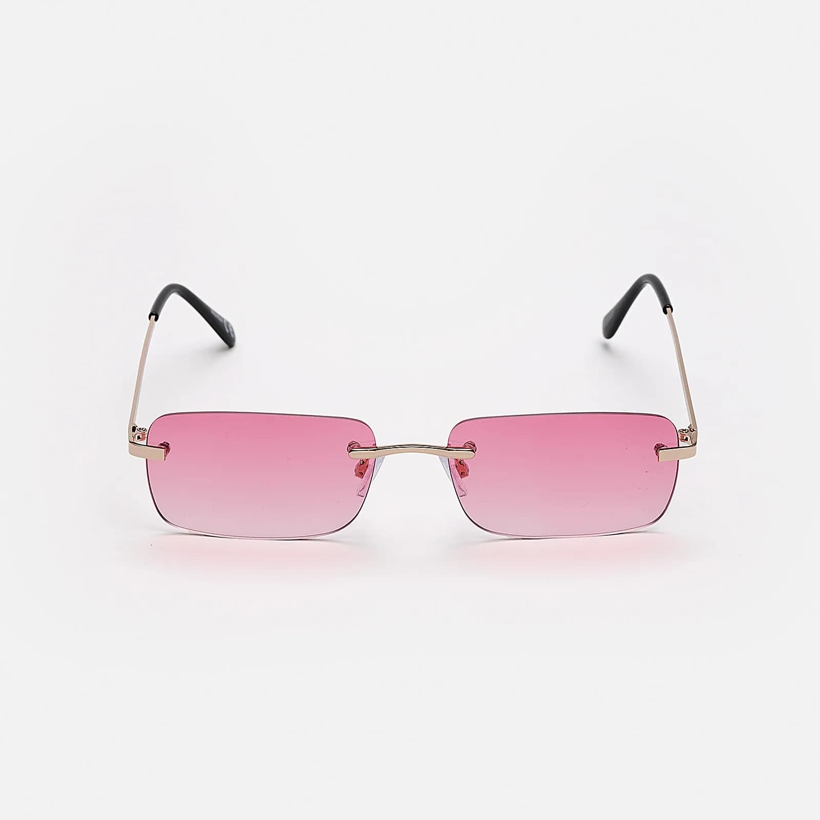 Solglasögon unisex Rectangle, rosa glas